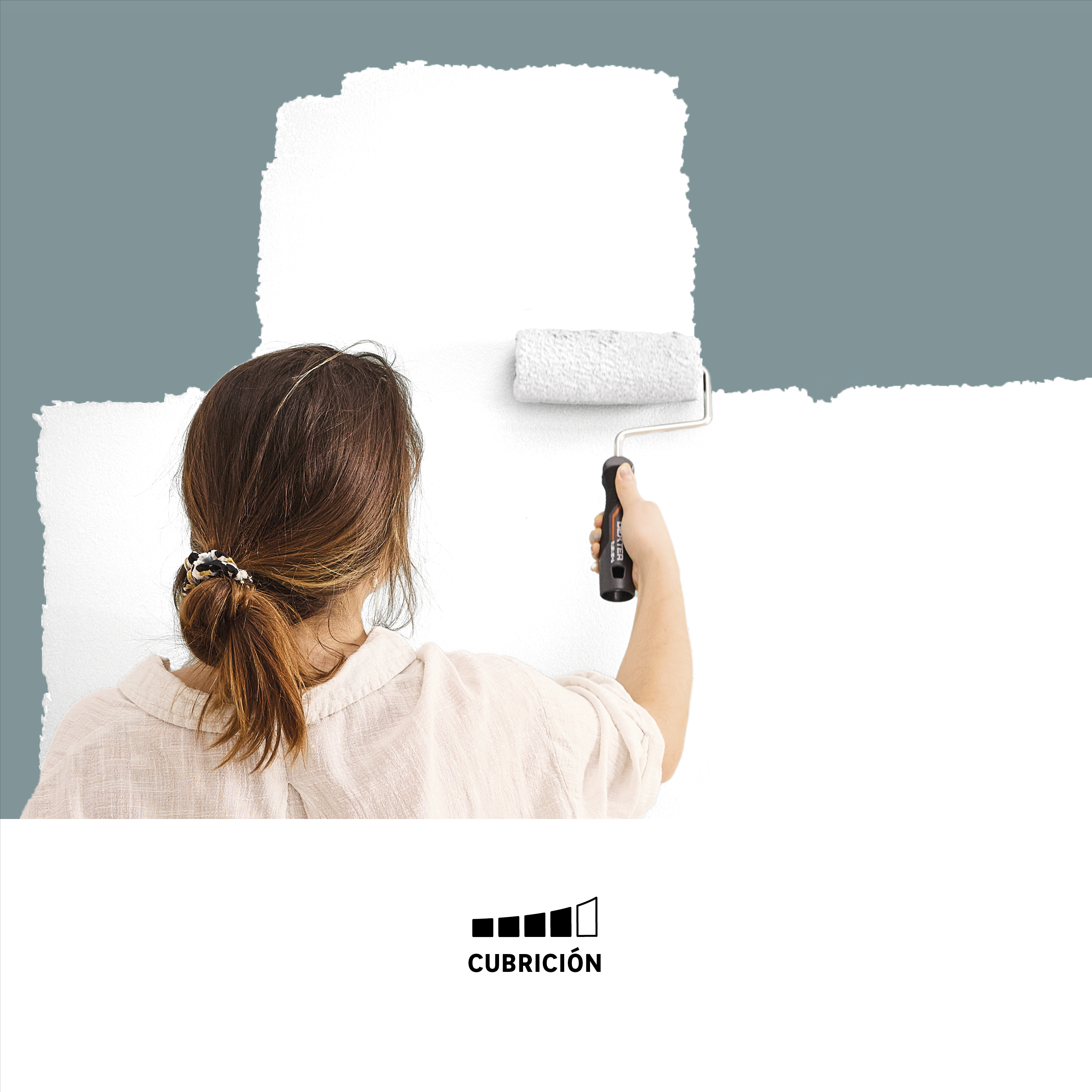 Pintura de interior alta cobertura LUXENS color blanco satinado 15L para paredes y techos - 4