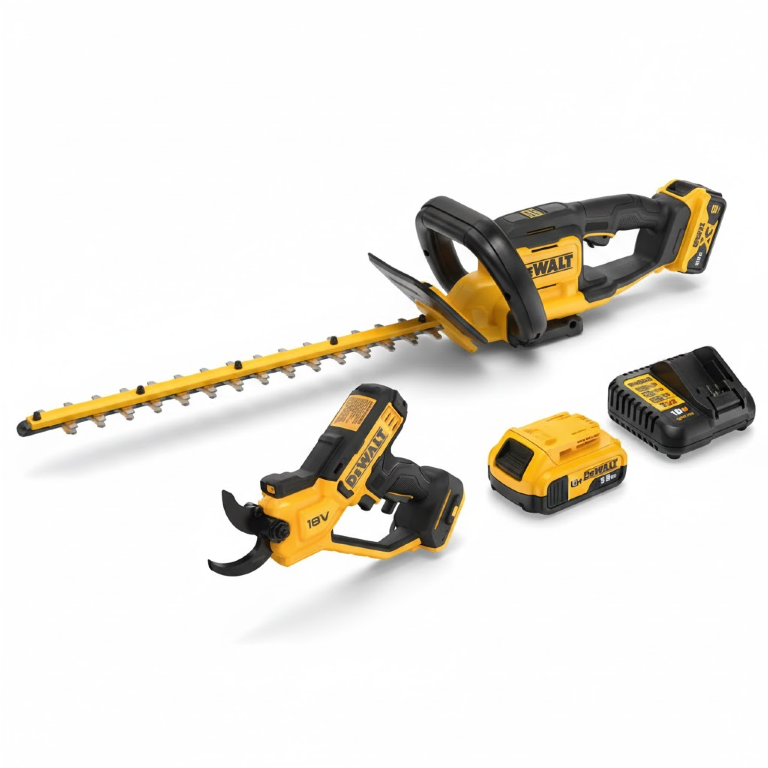 Hedge 21V Brushless Taille Haie Batterie Cisailles à arbustes électriques avec Batterie 4000 mAh Sculpte Haie et Taille Herbes sans Fil Taille Haie Electrique Cisaille à Gazon