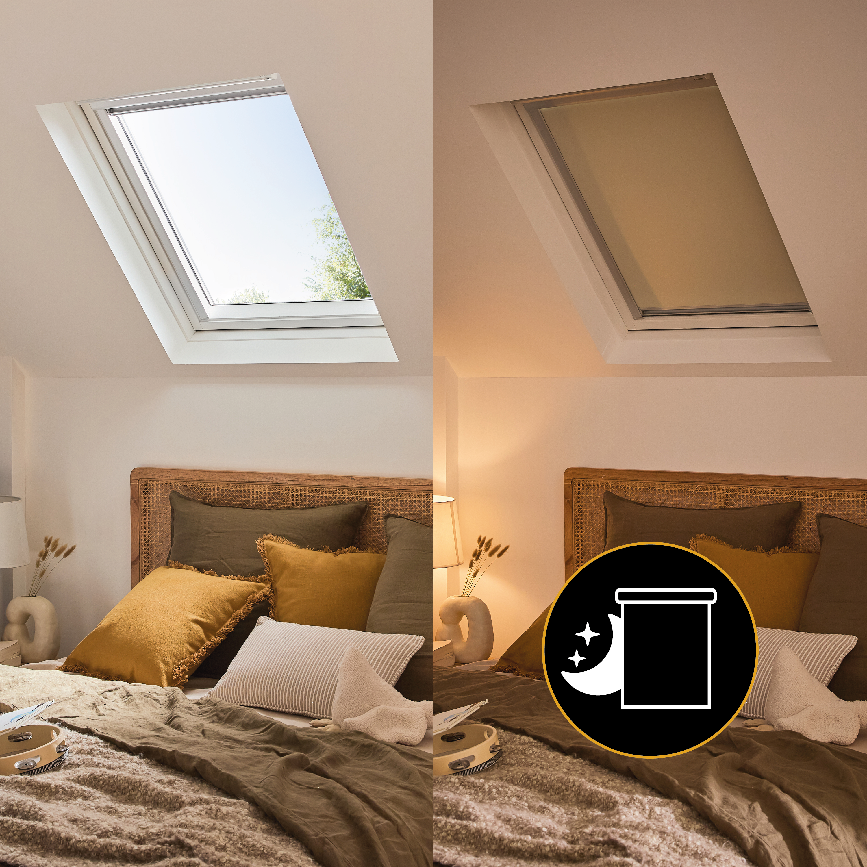ISOXA Stores bannes compatibles VELUX MK04 M04 SK06 S06, Polyester bloque la lumière jour et nuit - 2