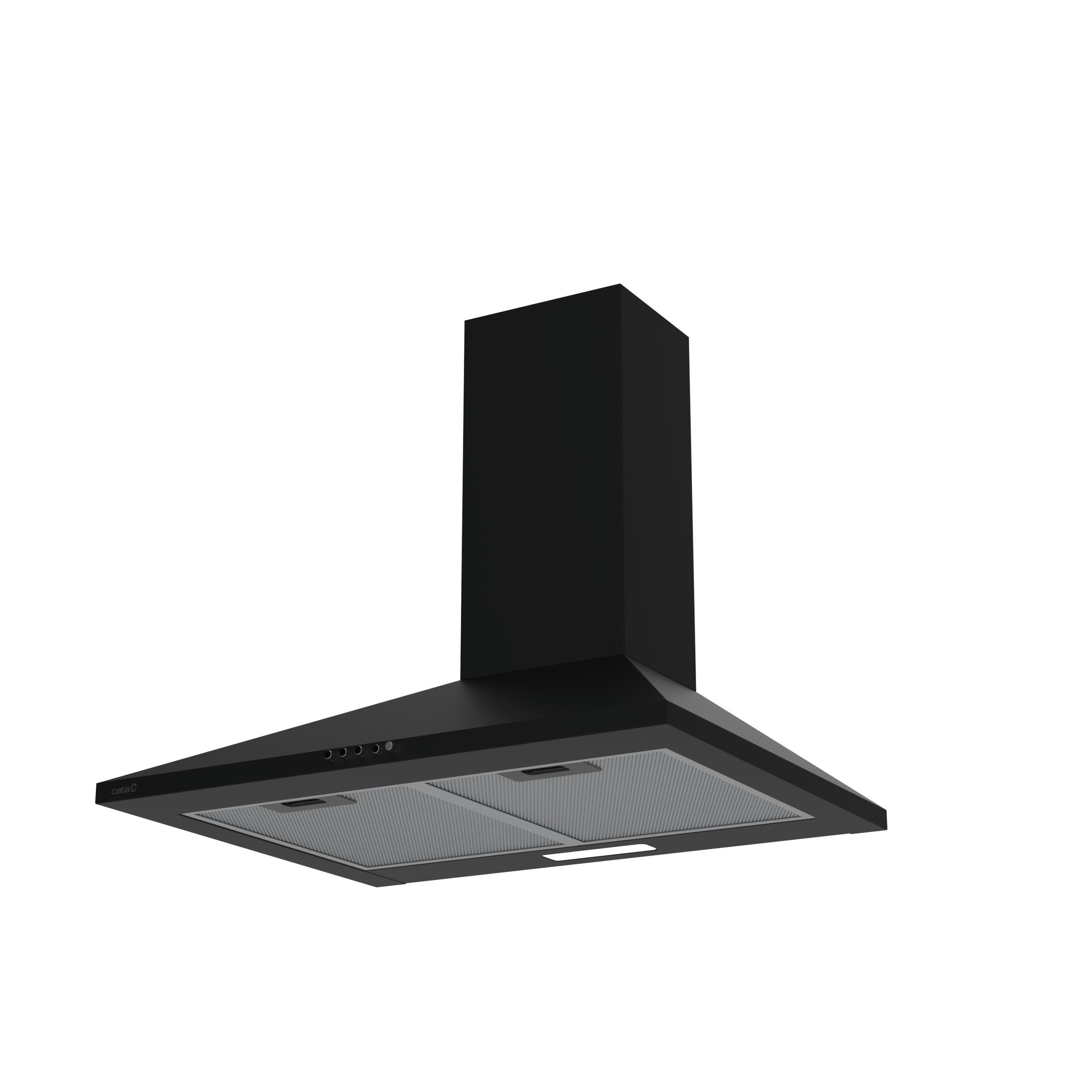 Cata Campana Decorativa Pared Vk 6000 Bk Con 3 Velocidades 60 Cm 480 M/H Clase A Negro , Leroy Merlin