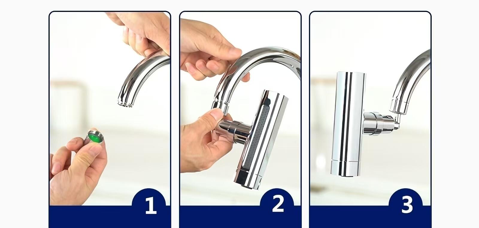 Extensor de Torneira 3J Rotativo Cromado - 6