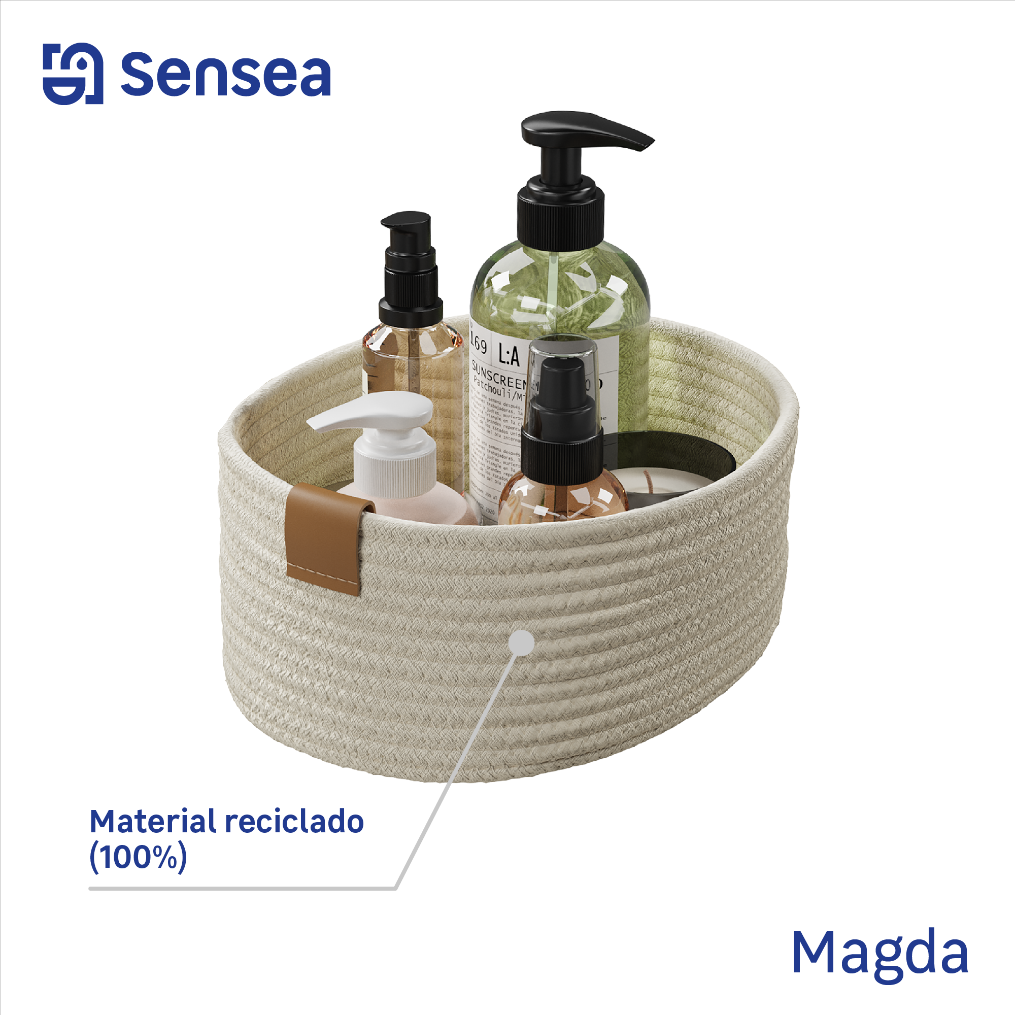 Set de 2 cestas Magda Sensea cream - 4