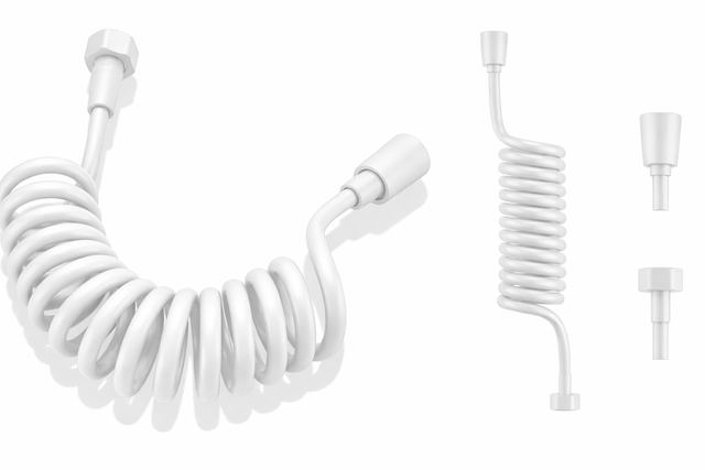 Flexo de ducha extensible, antitorsión EDOUARD ROUSSEAU 1.50m compatible con bidé y ducha higiénica blanco mate