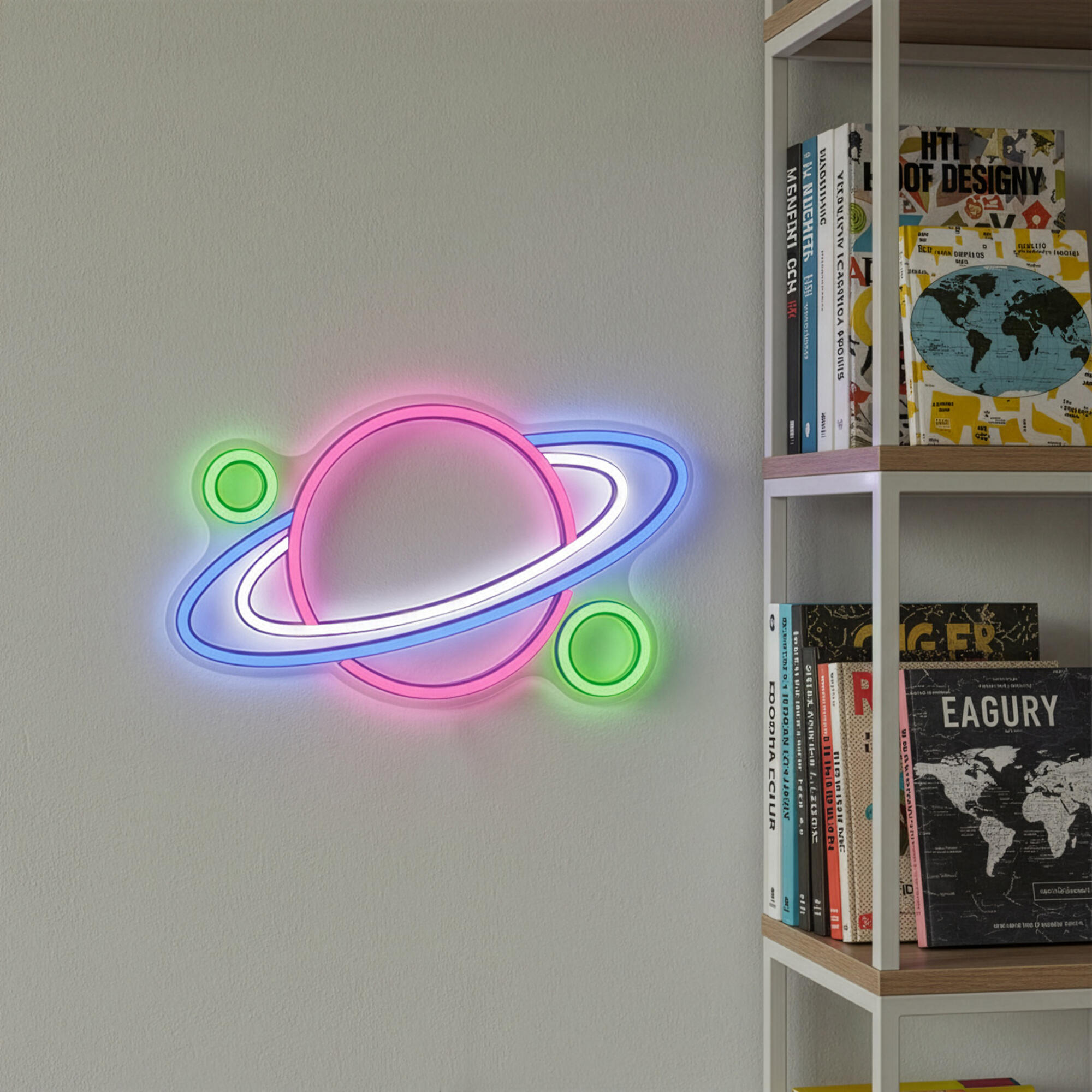 Forever Neon Plexi Led Planet Multicolor Panel LED de Planeta - Imagen 4