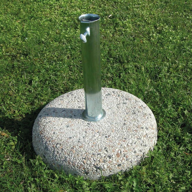 Base per ombrellone riempibile in granito grigio Vipiteno L 52 x P 52 x H 10 cm