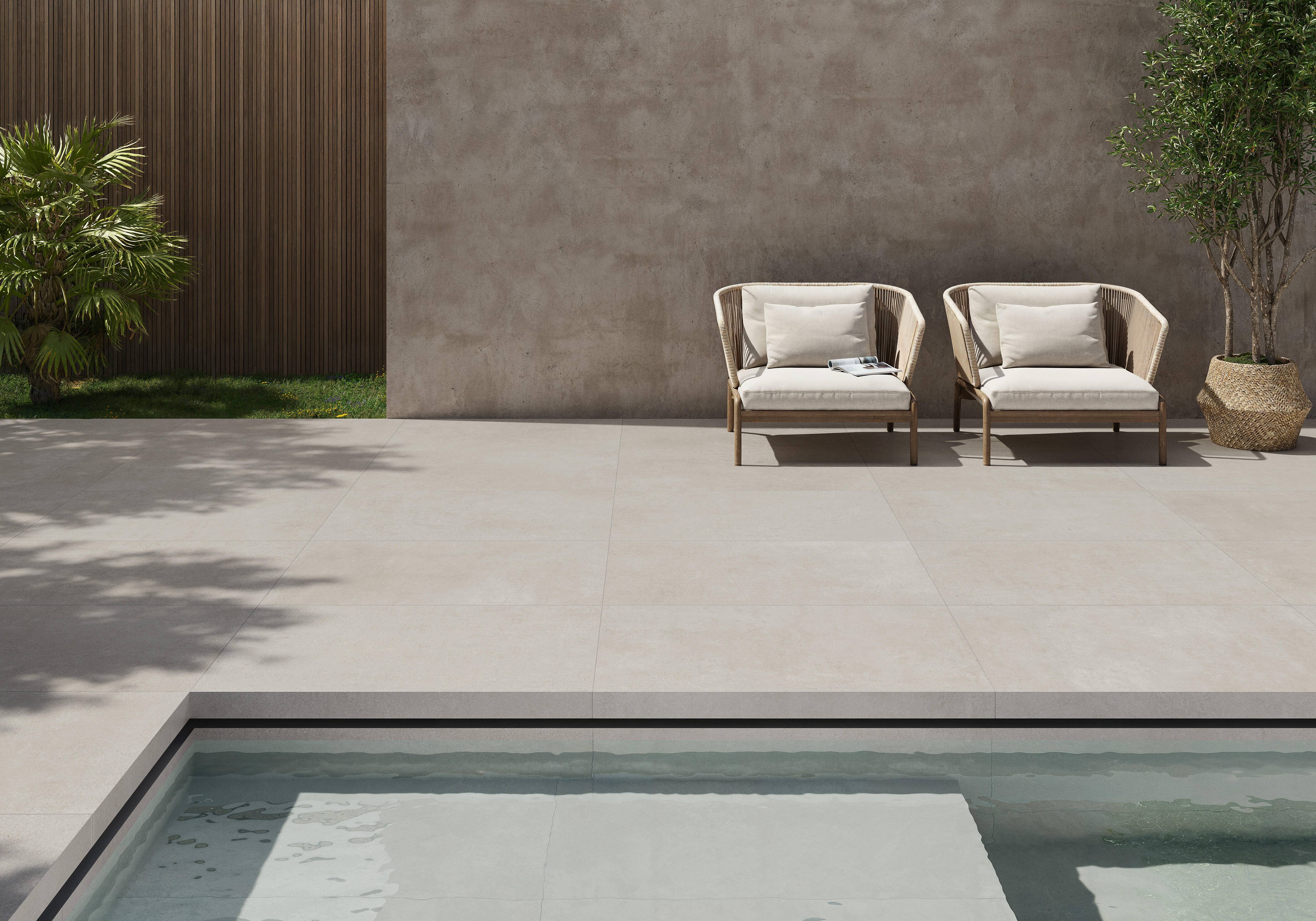 Suelo porcelánico Norton efecto piedra crema 60x120 cm C3 - 2