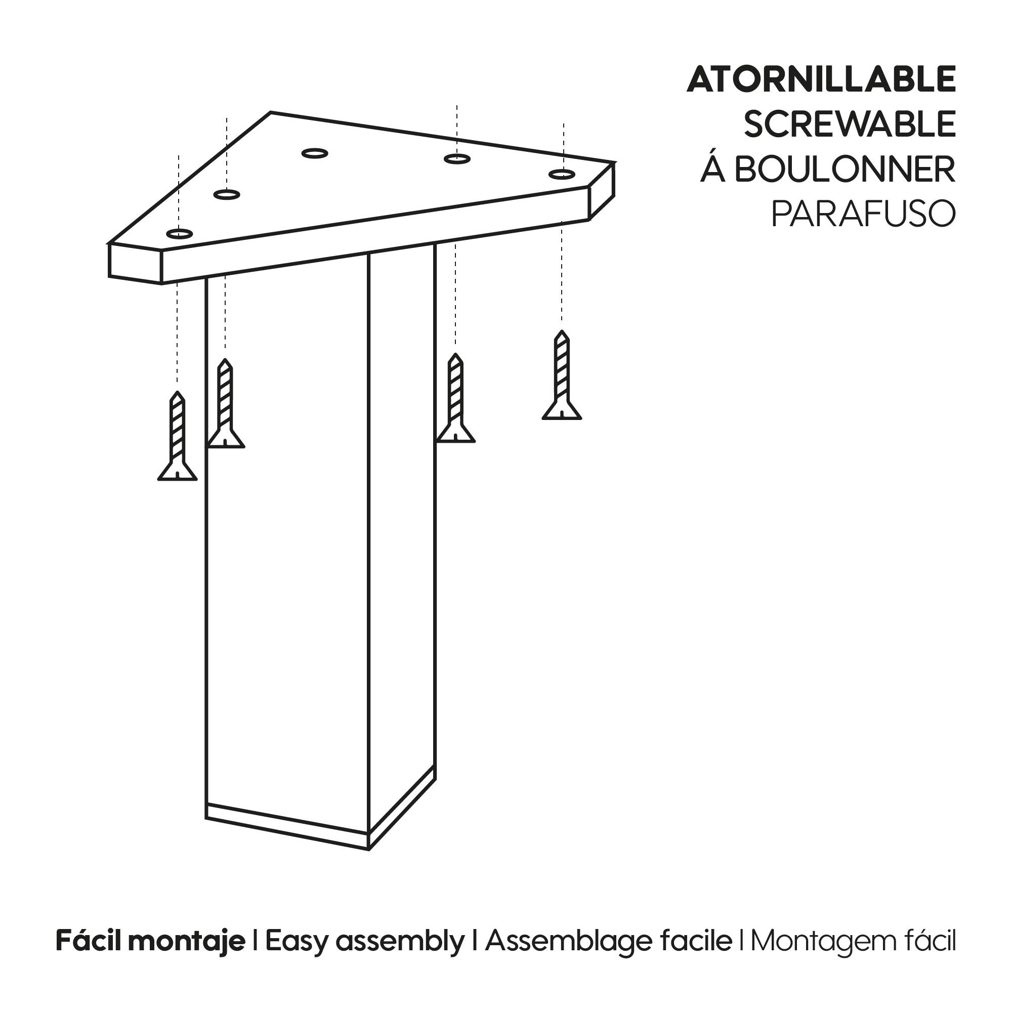 4 Pés de móveis ABS H150 40X40 - 5
