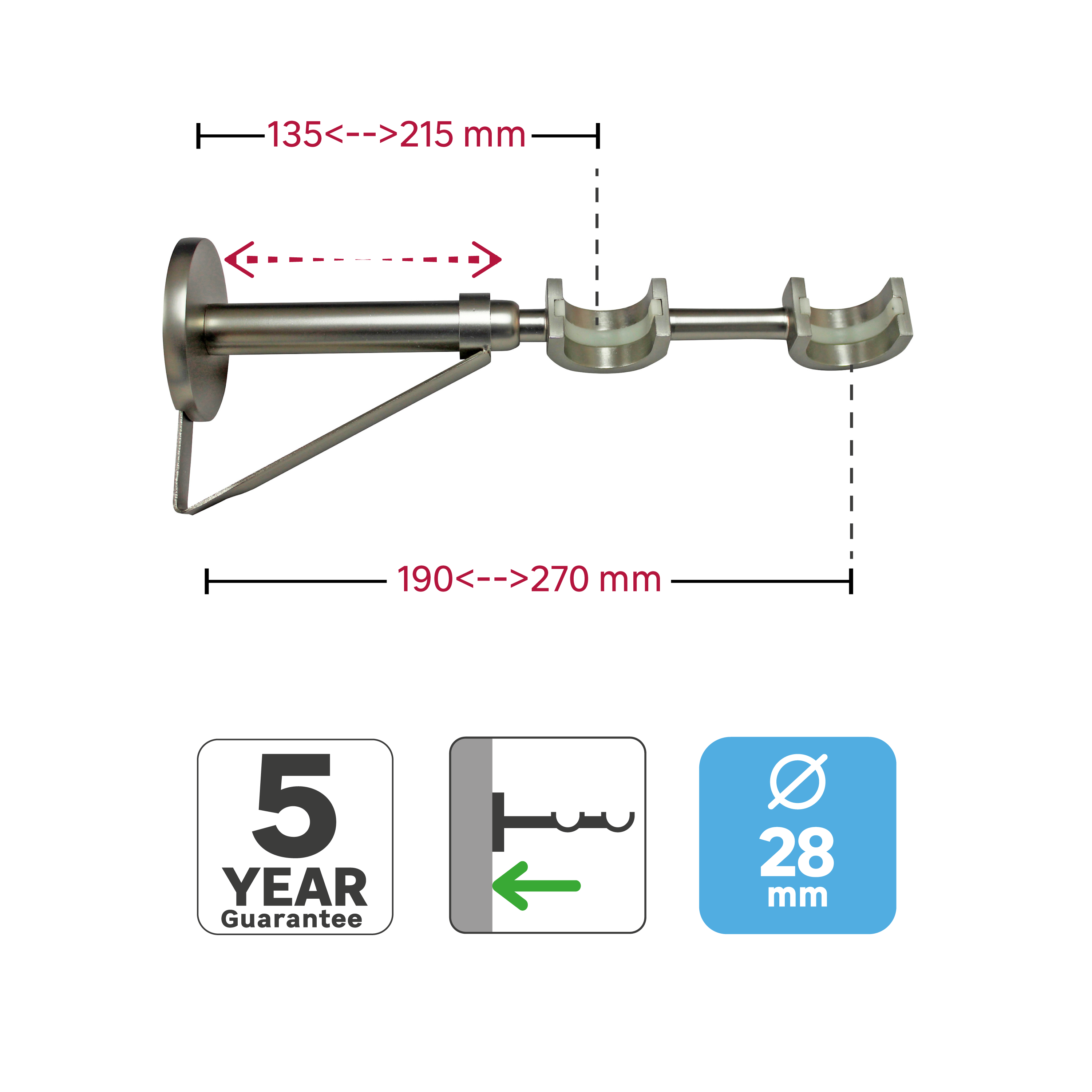 2 terminais INSPIRE GLAM CONE D28CM BRONZE CROMADO - 3