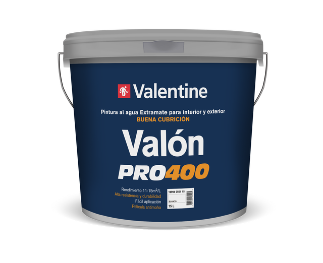 BASE PINTURA PLÁSTICA EXTRA MATE VALON PRO400 15L TONOS INTENSOS