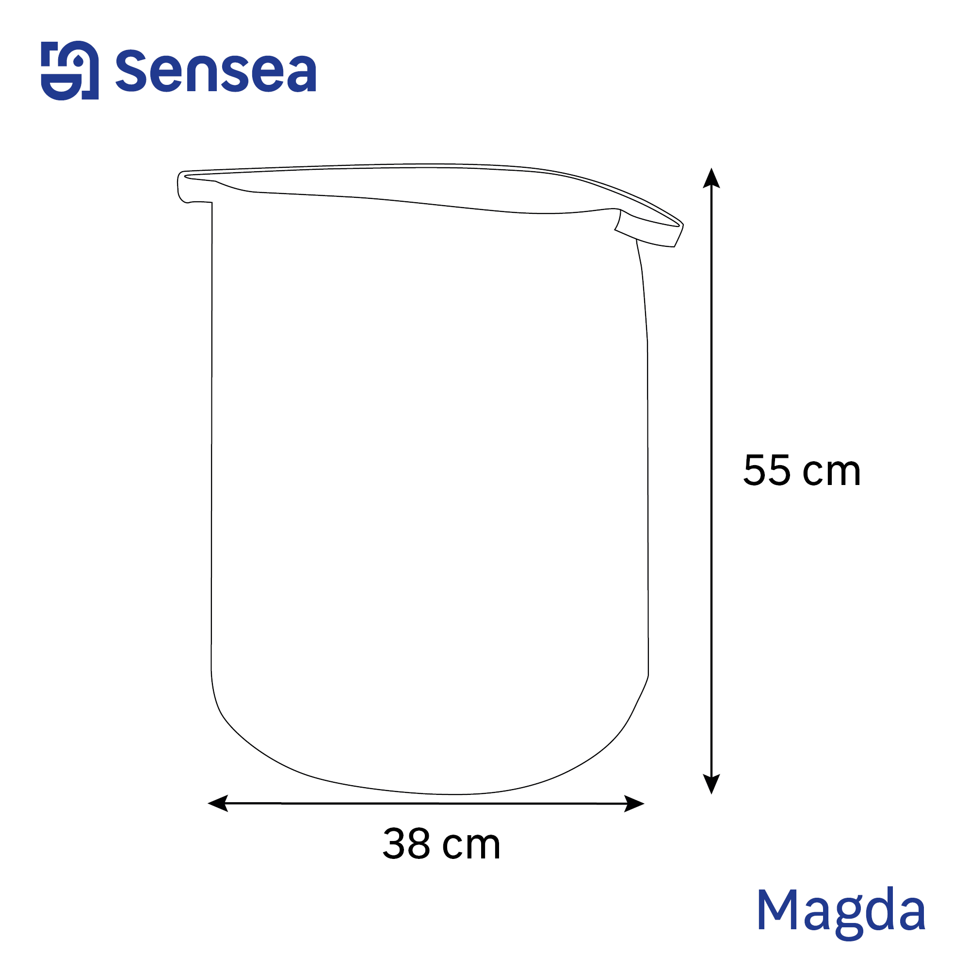 Sac à linge l.38 x H.55 x P.38 cm SENSEA - 3