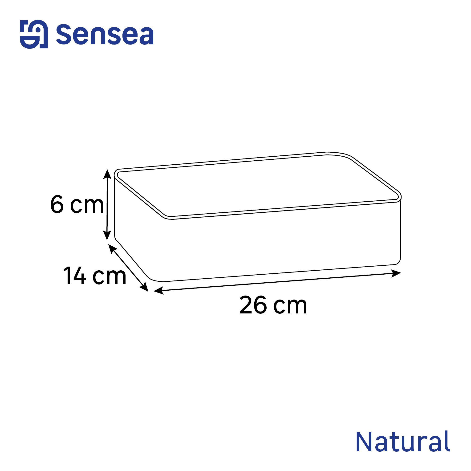 Plateau nova marron l.6 x P.26 x H.14 cm SENSEA - 3