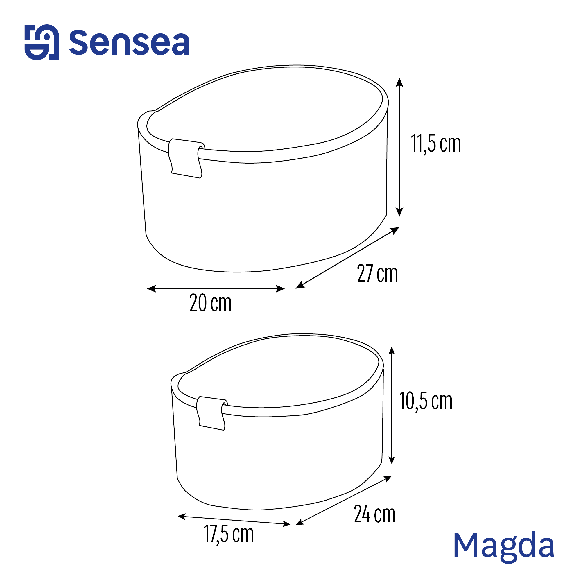 Set de 2 cestas Magda Sensea cream - 3