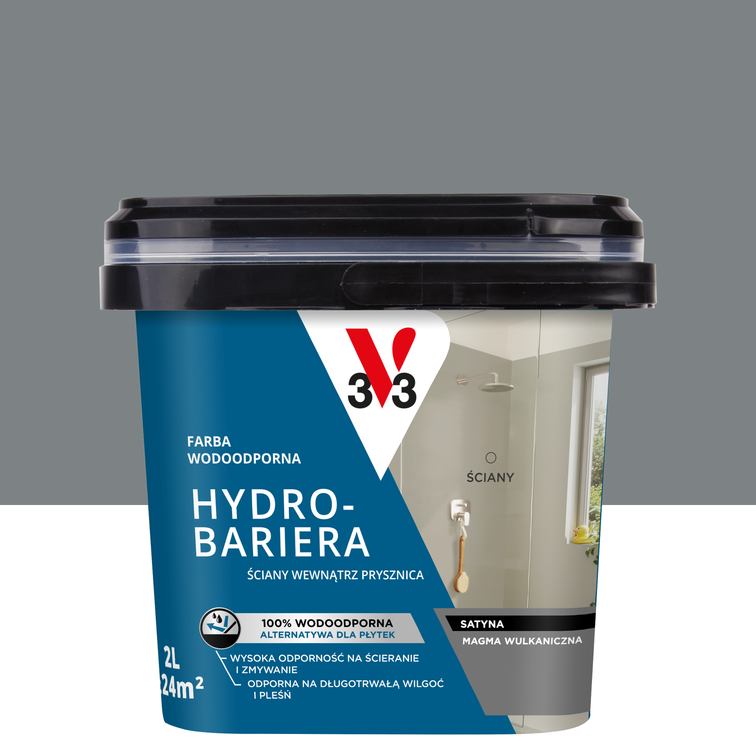 Farba wodoodporna Hydrobariera 2 l Magma wulkaniczna Satynowy V33