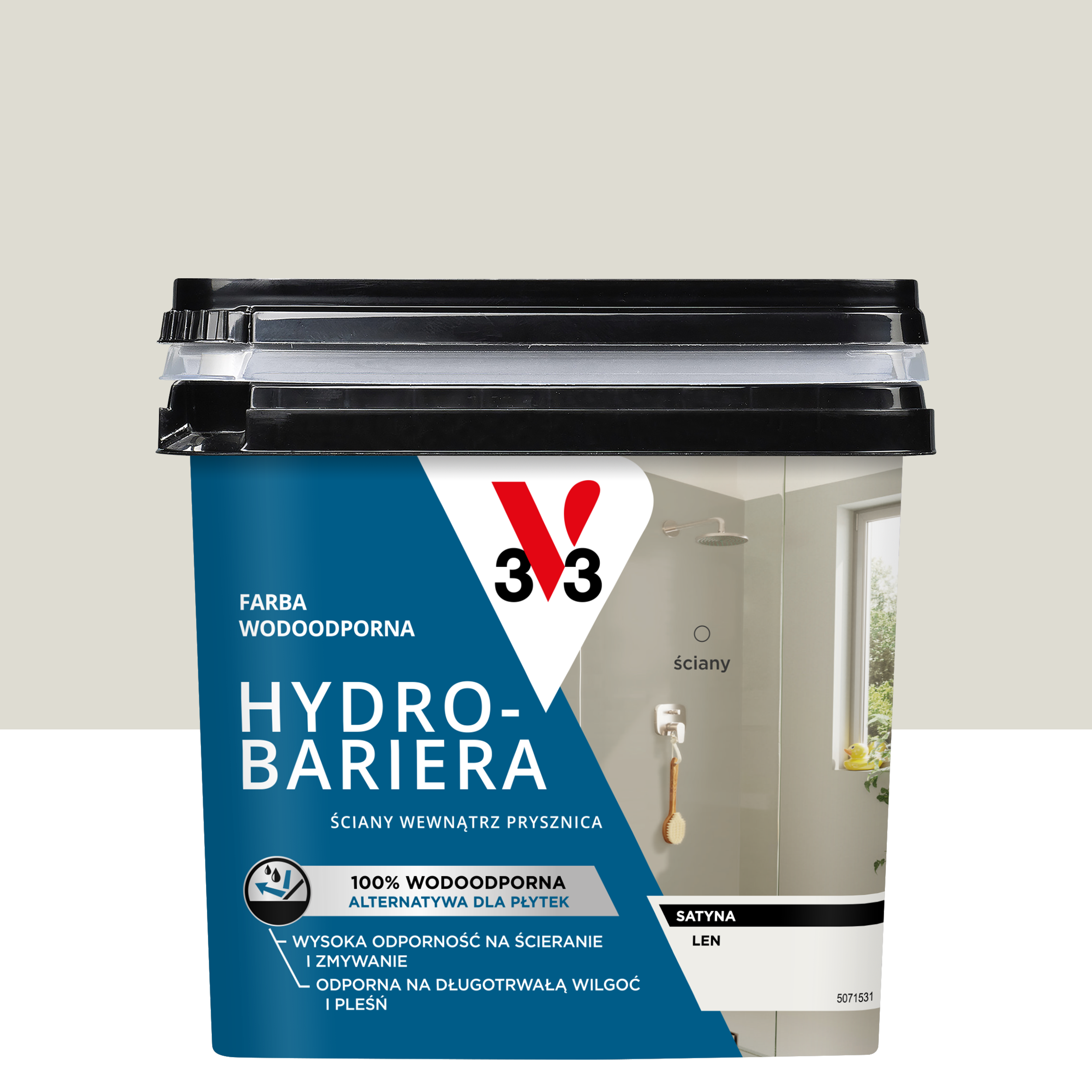 Farba wodoodporna Hydrobariera 0.75 l Len Satynowy V33