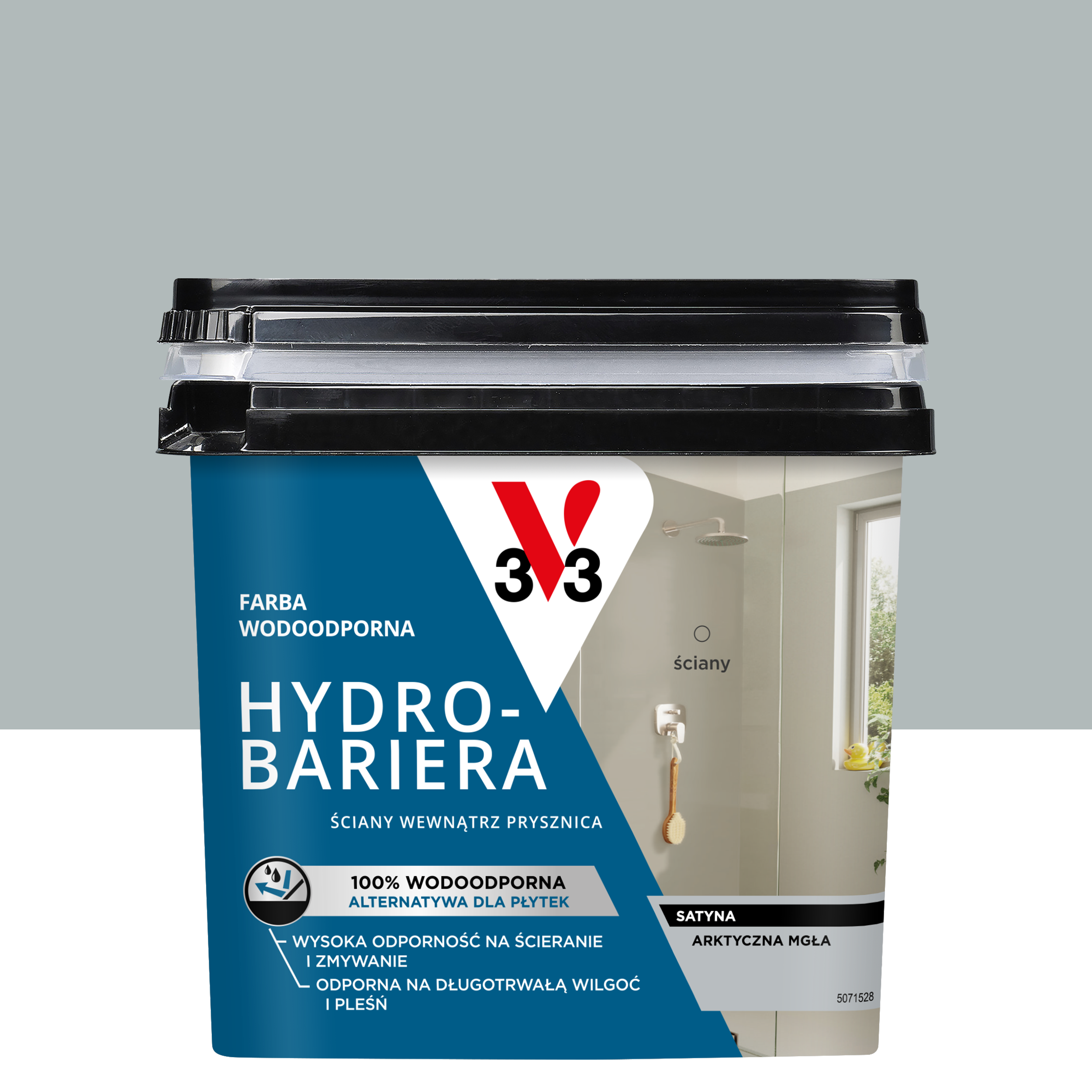 Farba wodoodporna Hydrobariera 0.75 l Arktyczna mgła Satynowy V33