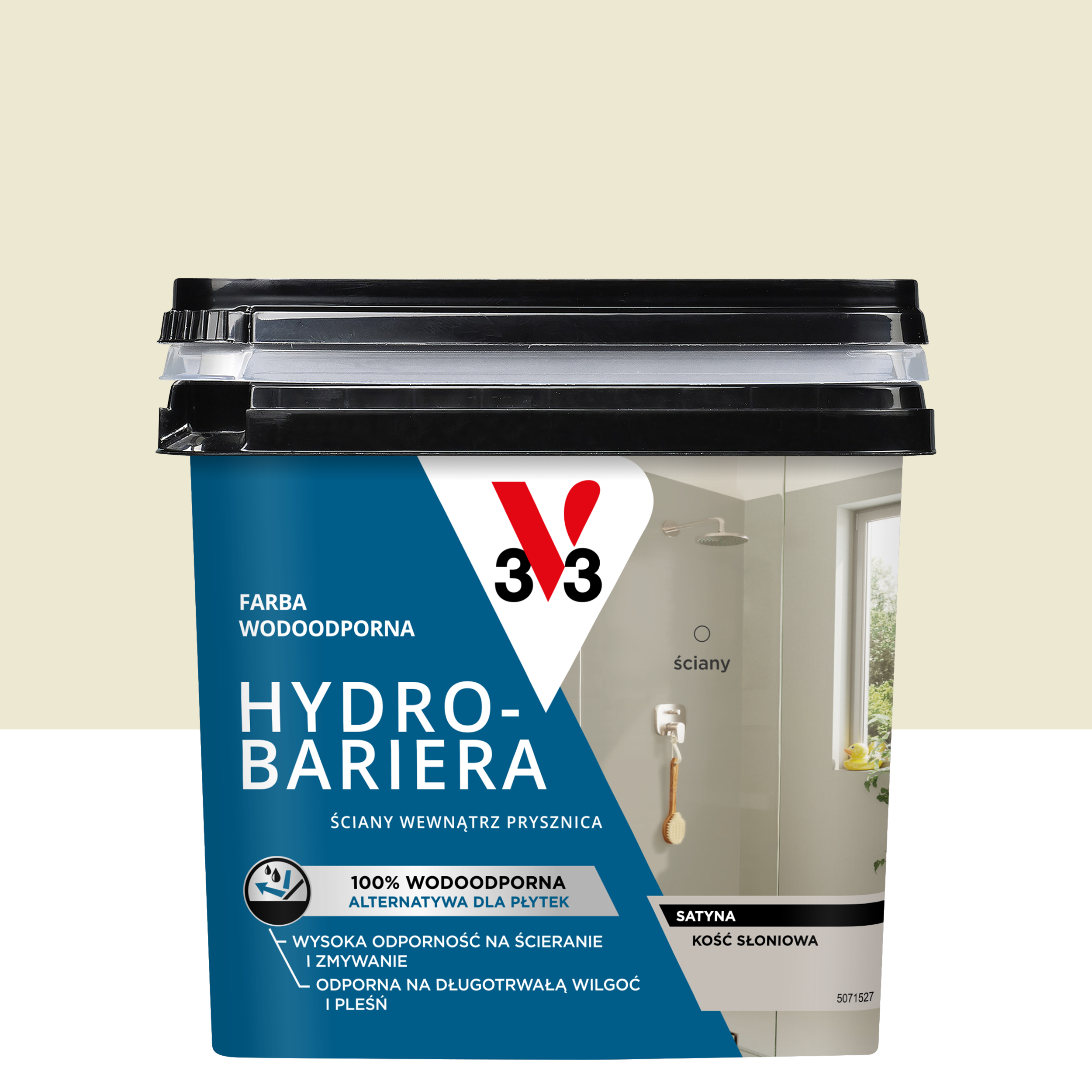 Farba wodoodporna Hydrobariera 0.75 l Kość słoniowa Satynowy V33