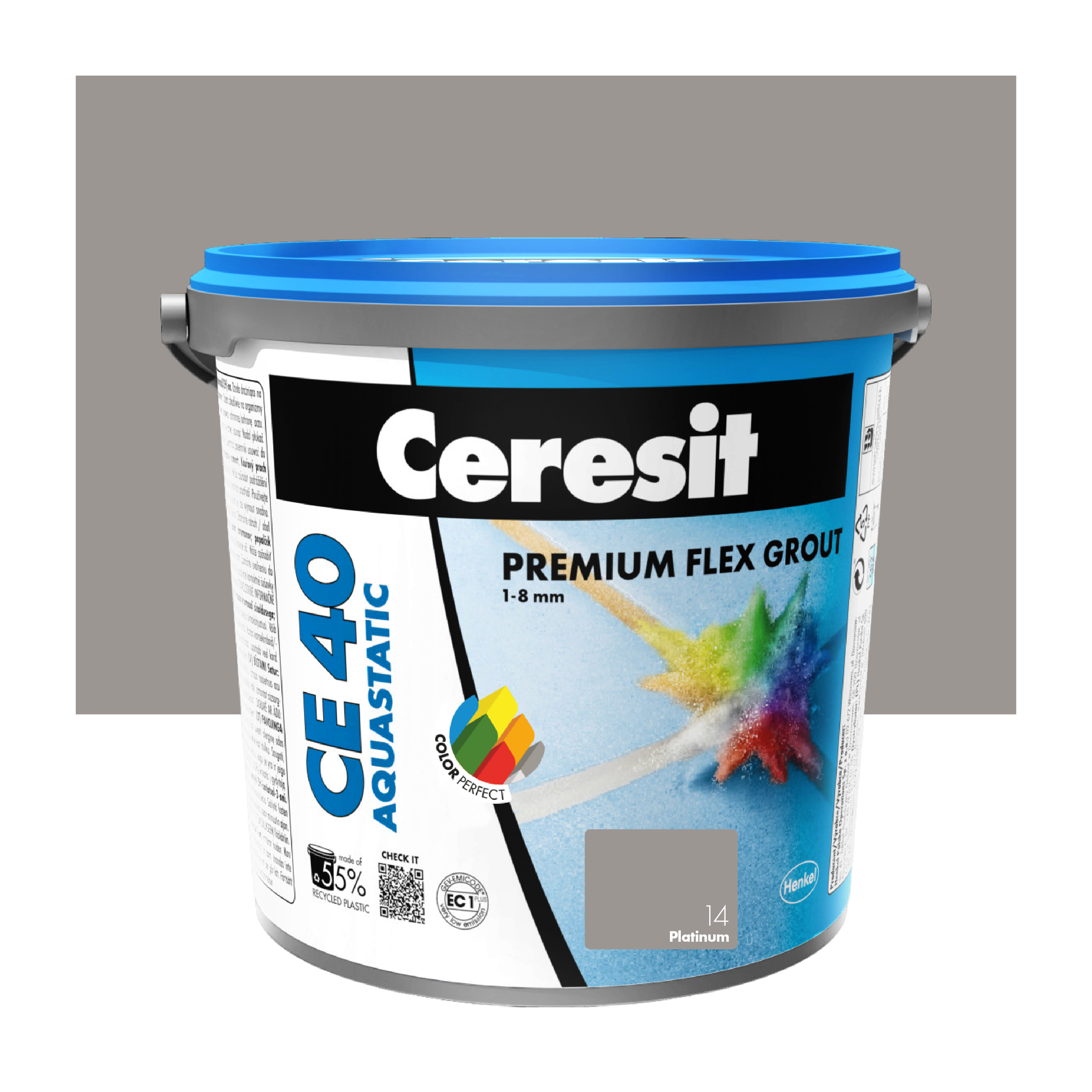 Fuga cementowa wodoodporna CE40 14 jasno szary 5 kg Ceresit