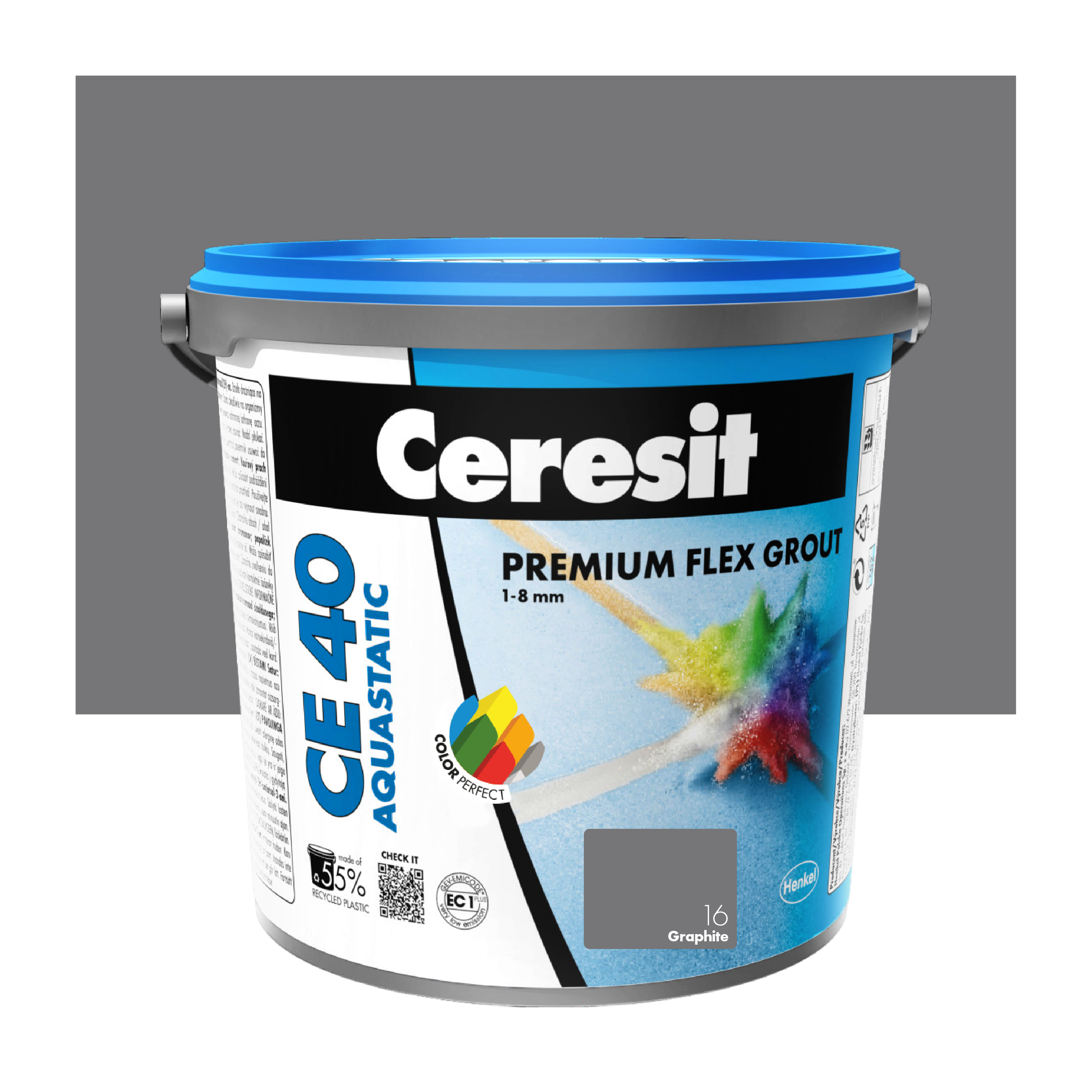 Fuga cementowa wodoodporna CE40 16 grafitowy 5 kg Ceresit