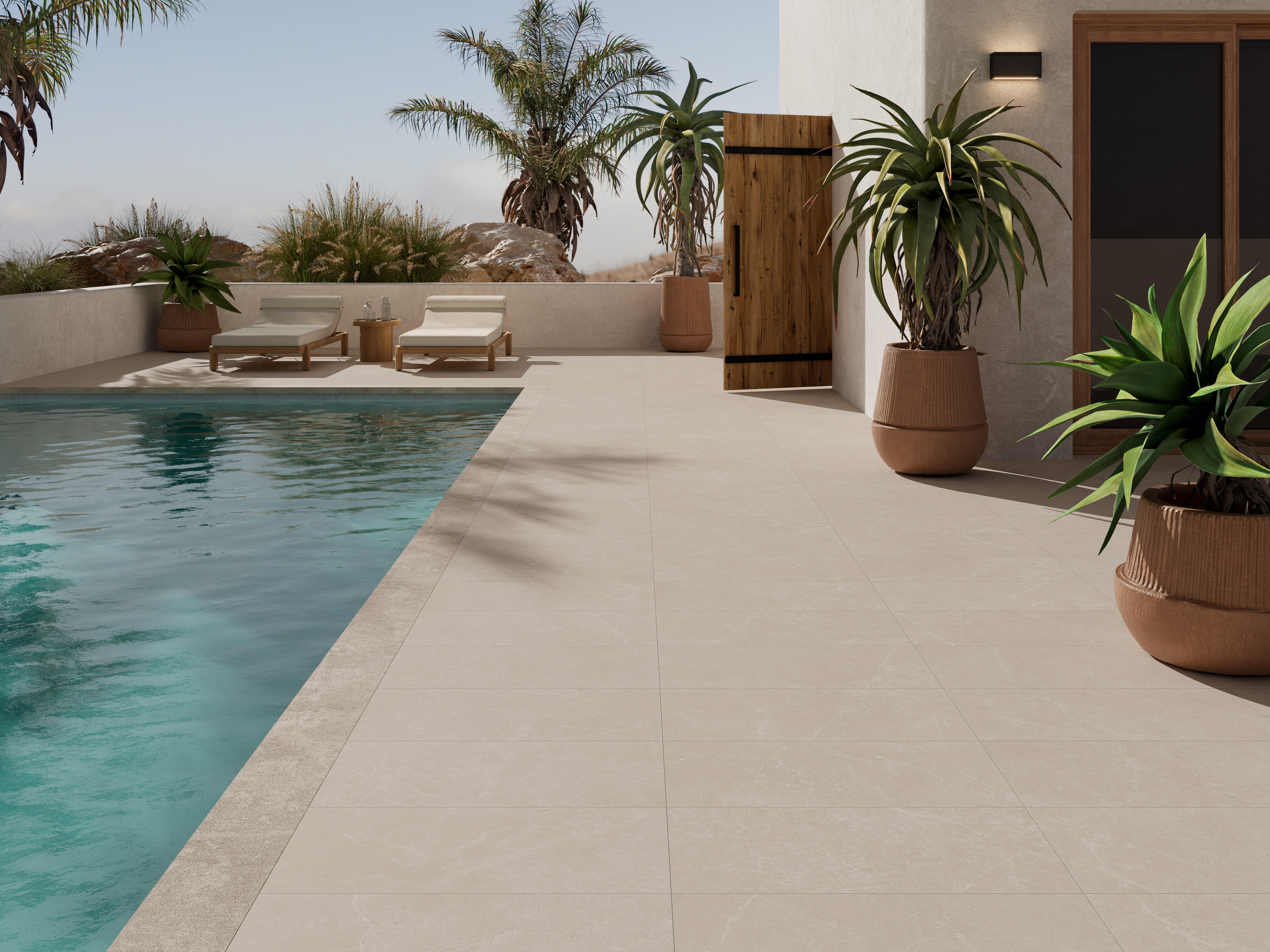 PORCELÁNICO PISCINA 37X75CM NATURAL STONE CREAM - 2