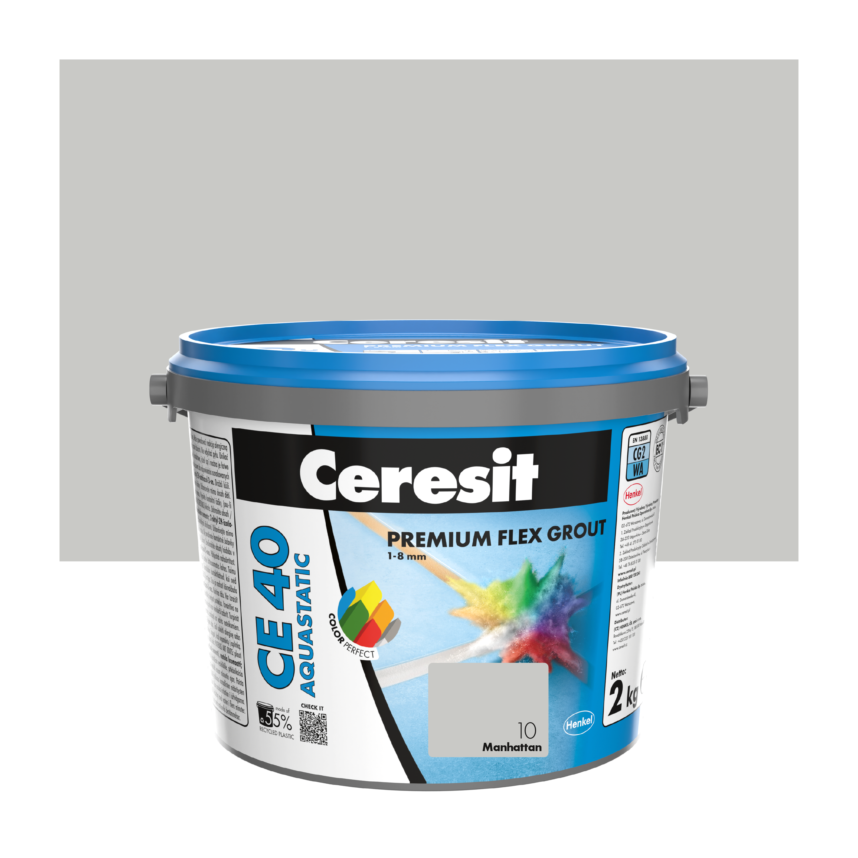 Fuga cementowa wodoodporna CE40 10 szary 2 kg Ceresit