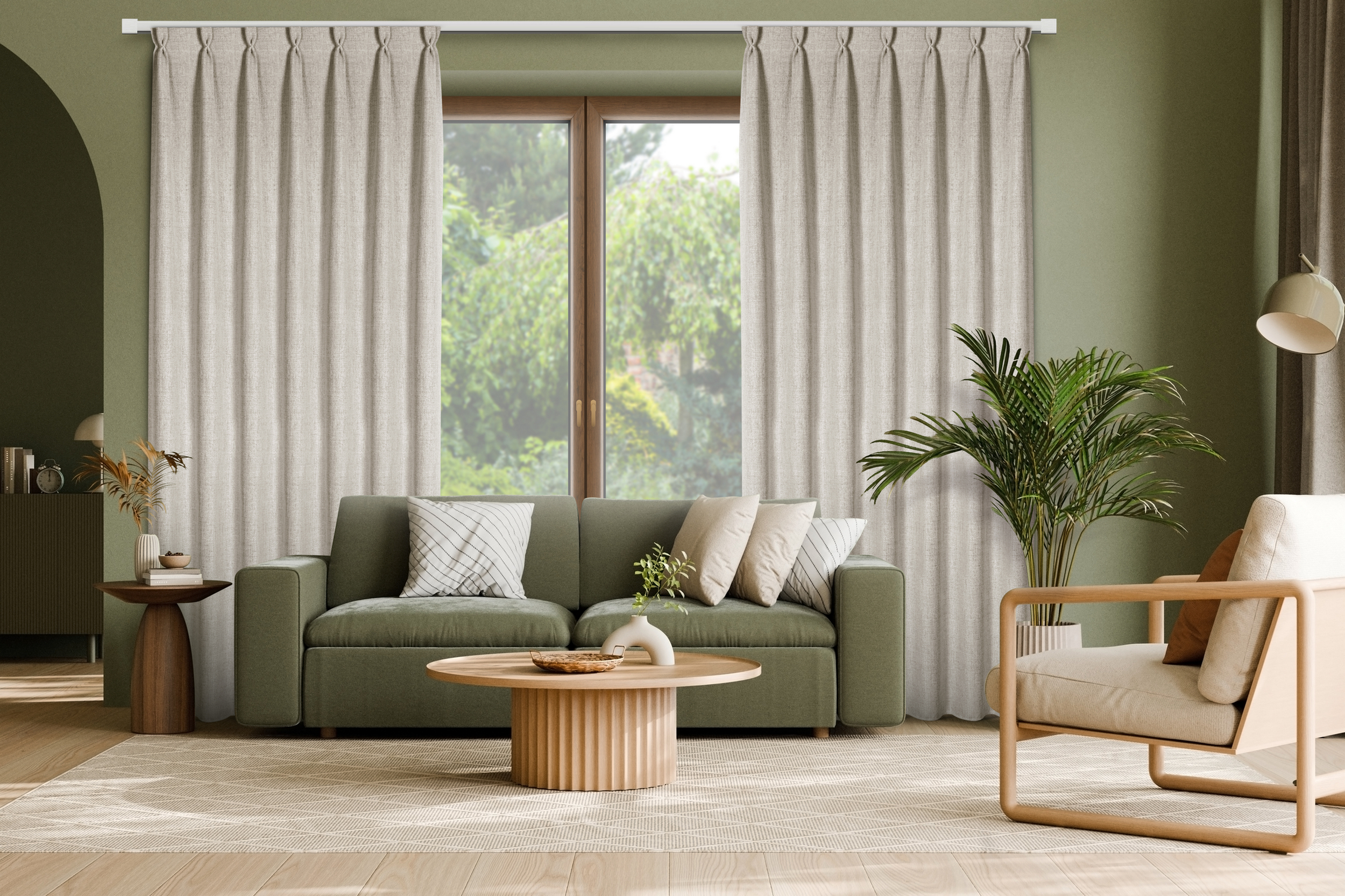 Zasłona z flexami Jula beżowa 80 x 270 cm na taśmie - 2