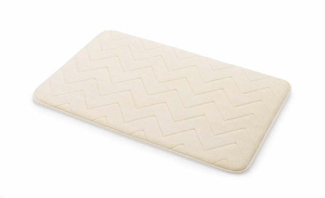 Tappeto bagno rettangolare MOUSSE TAPPETO 50X80 CM BEIGE in poliestere beige 80 x 50 cm