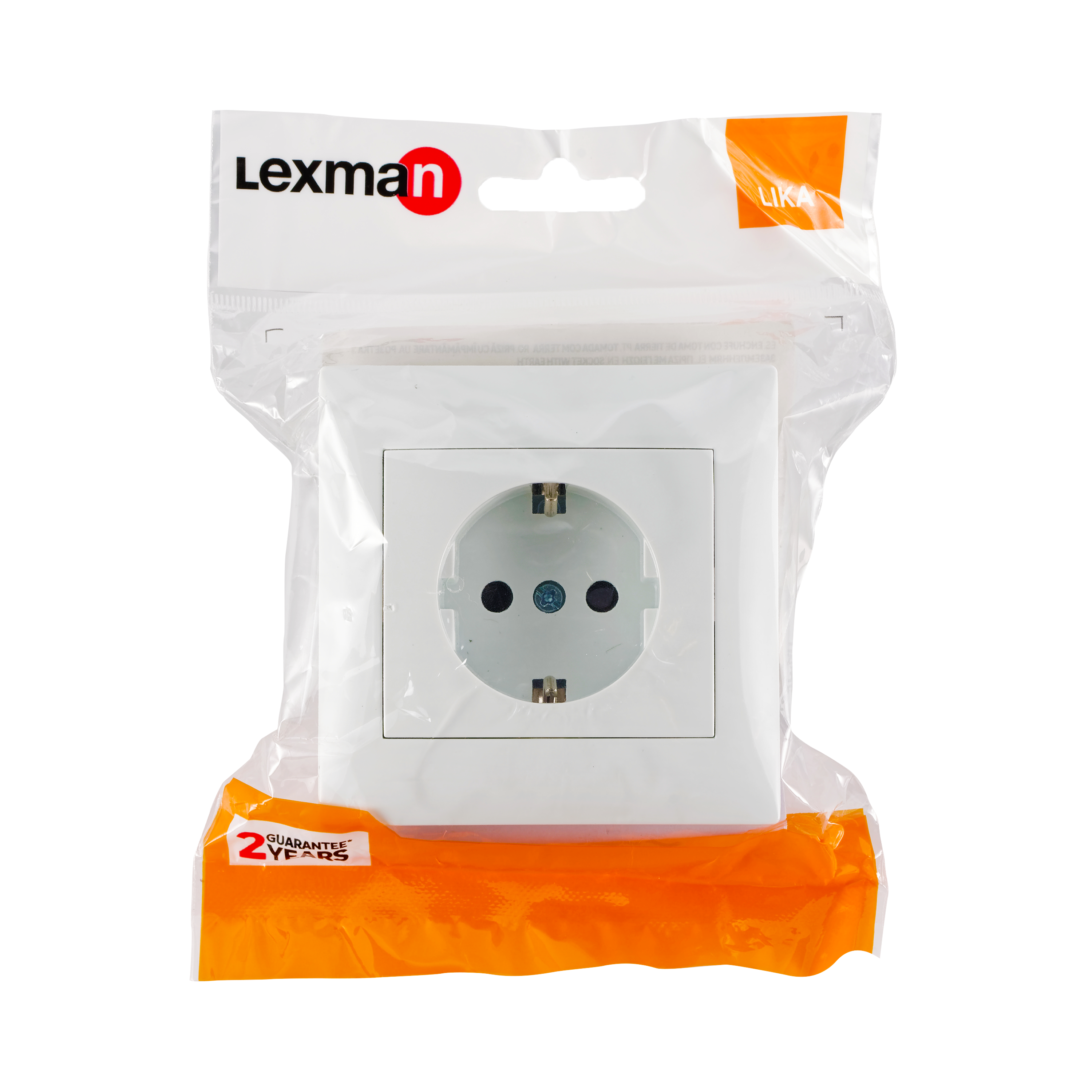 Tomada tipo F com terra de encastrar branco Lexman Lika - 7