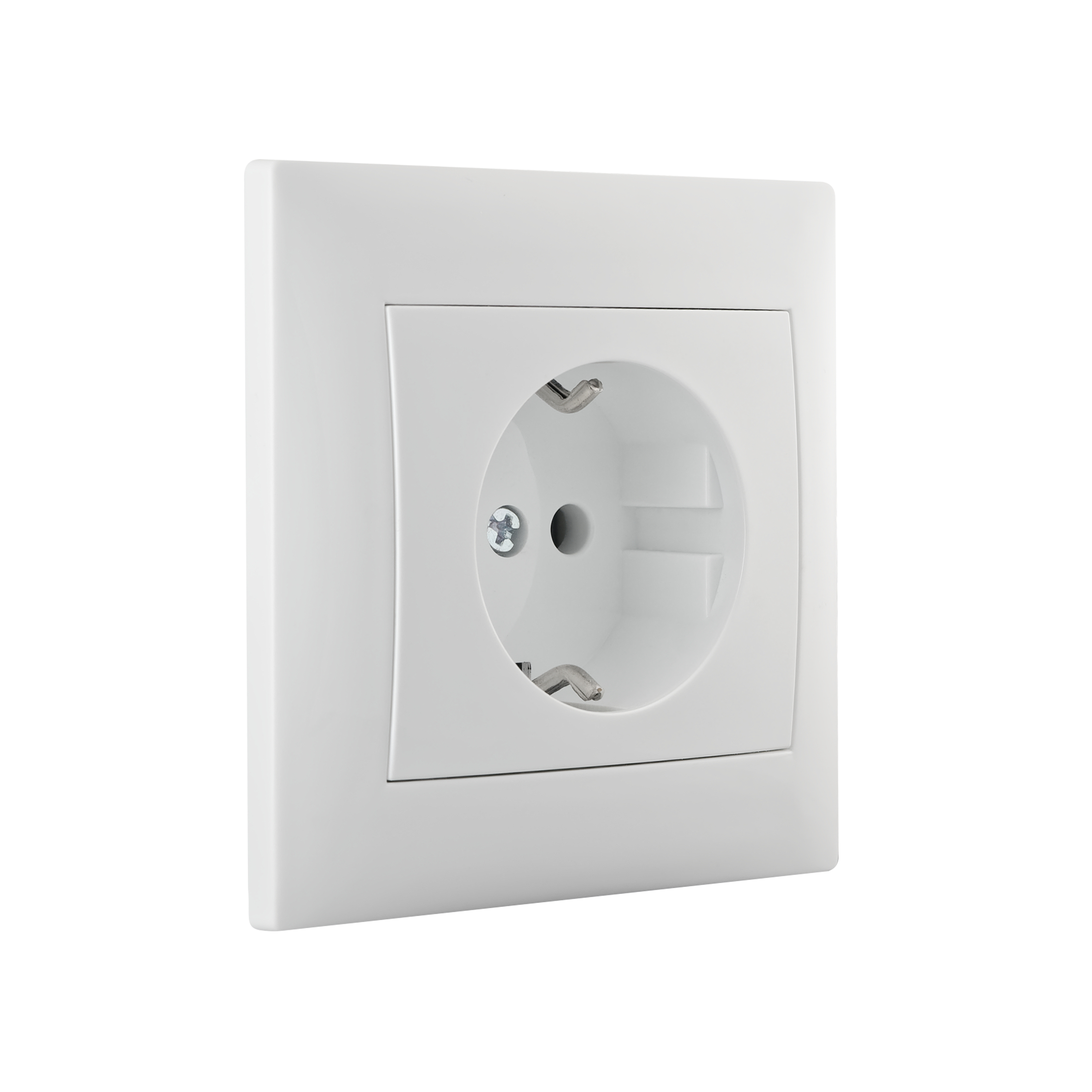 Tomada tipo F com terra de encastrar branco Lexman Lika - 3