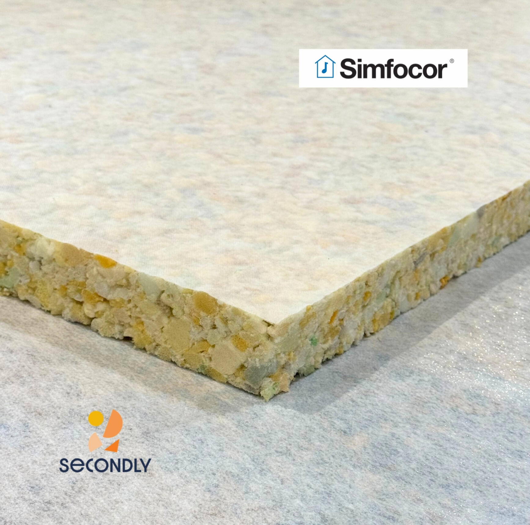 Panneau acoustique recyclé - Simfocor RECTICEL l.0.6 m x L.2.5 m x Ep.45 mm - 3