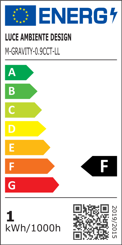 Lampada da terra LED Gravity  nero con 3 temperature di colore 1728 lumen LUCE AMBIENTE DESIGN - 3