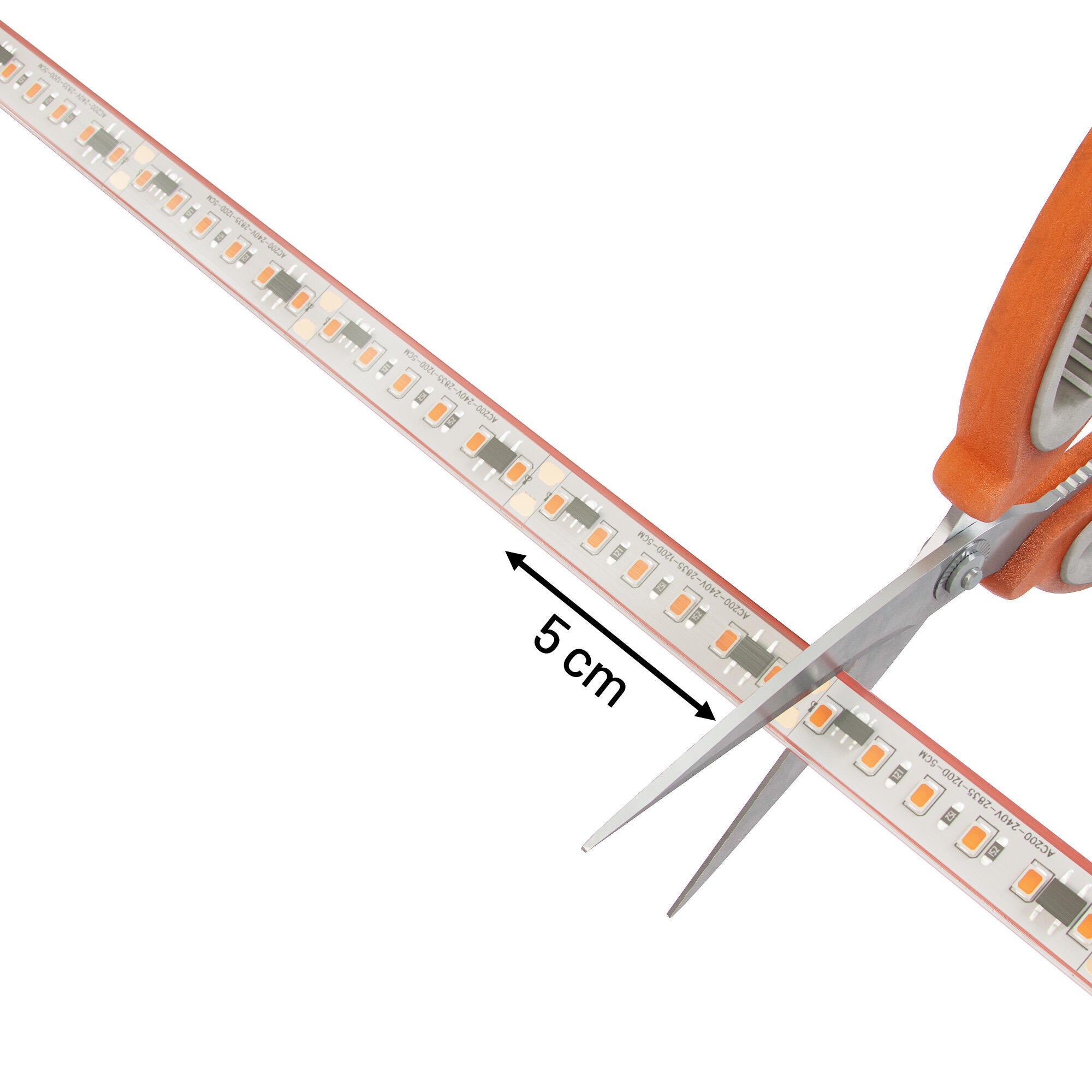 Tira LED por metro 220-240V ALVERLAMP IP65 apto para exteriores 1680 lm luz blanco cálido 2700K corte c/5cm - 4