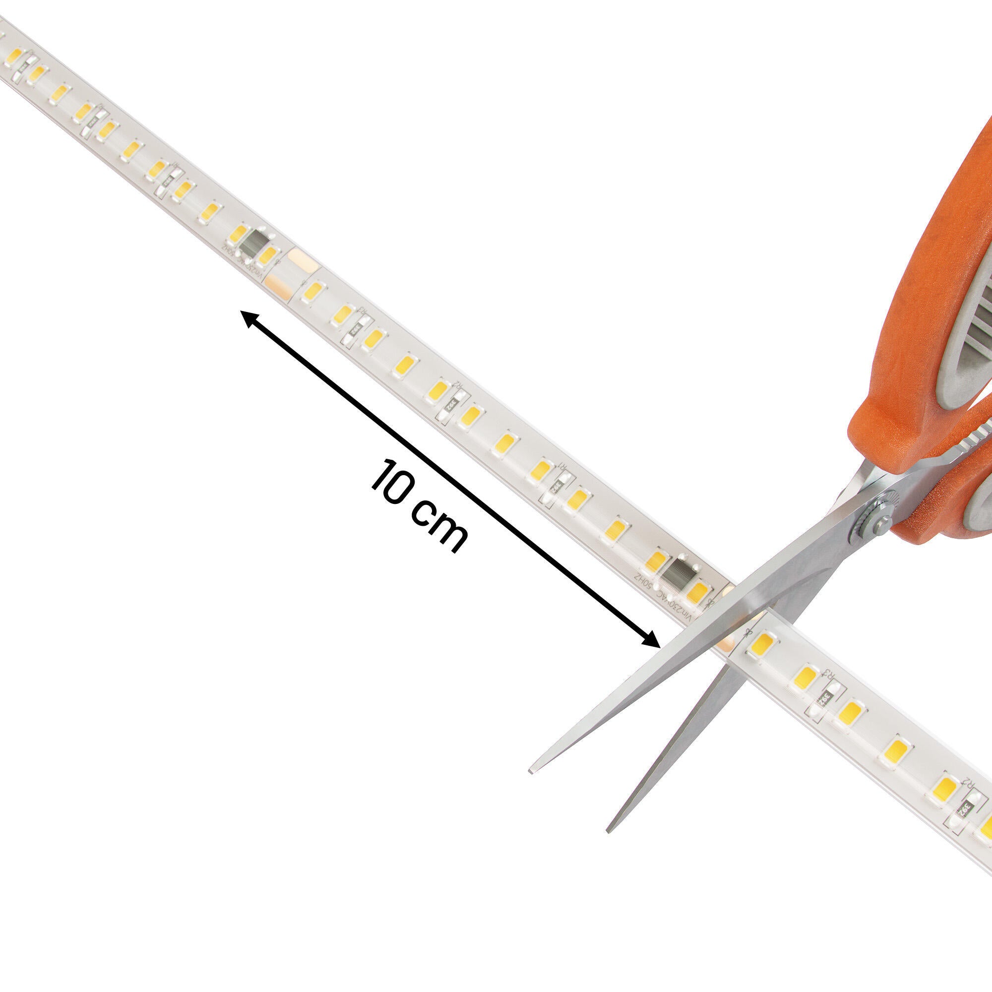 Tira LED por metro 220-240V ALVERLAMP IP65 apto para exteriores 1260 lm luz blanco cálido 3000K corte c/10cm - 5