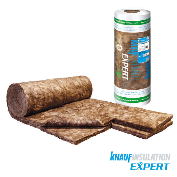 Lot de 4 rouleaux de laine de verre nu TH37 R=1,85, Ep.70mm, 5.4x0.6m - KNAUF