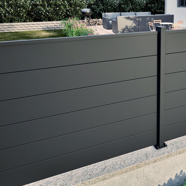 Profil de finition aluminium l1760 gris anthracite