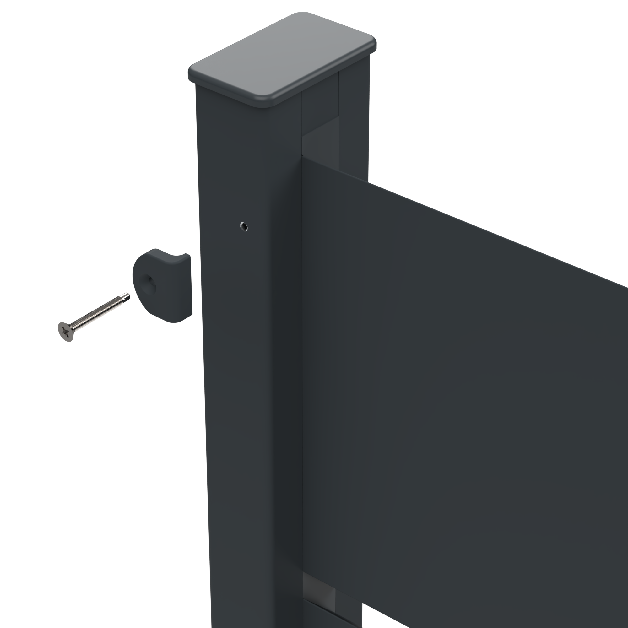 Lot de 2 pièces aluminium antivol Klos up! gris zinc - 6