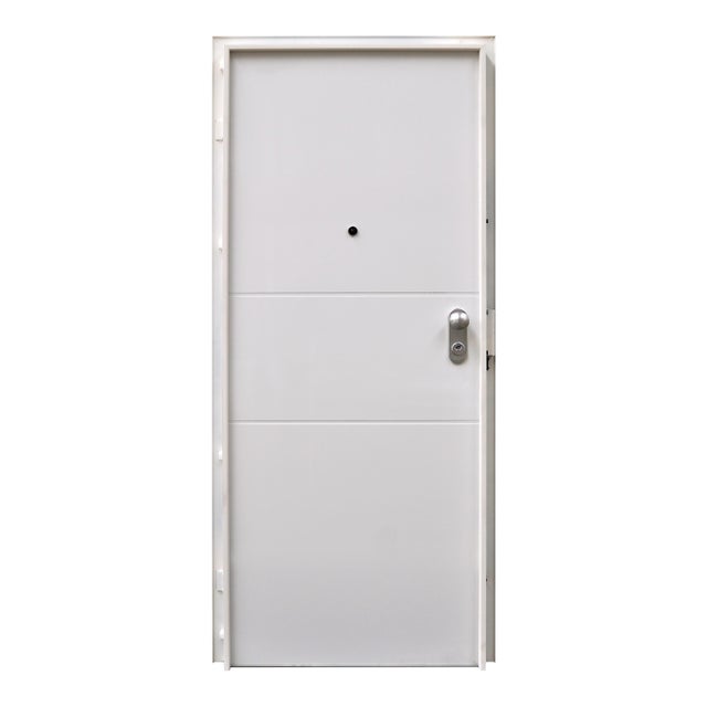 PORTA ENTRADA SEGURANÇA 3 PONTOS CL3 BRANCA VT2 200X80CM ESQUERDA