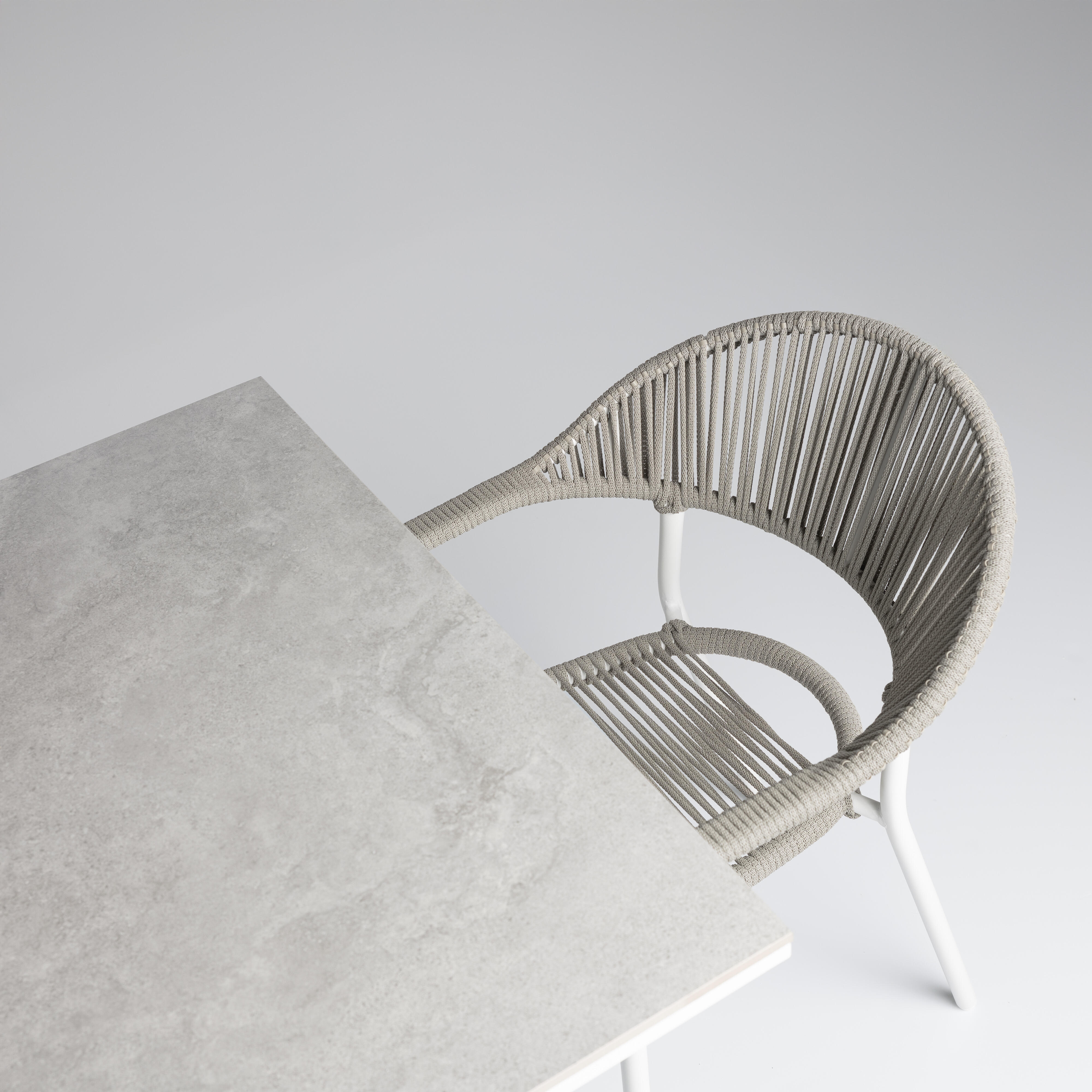 Mesa de jardín de aluminio y cerámica Guiza - 1