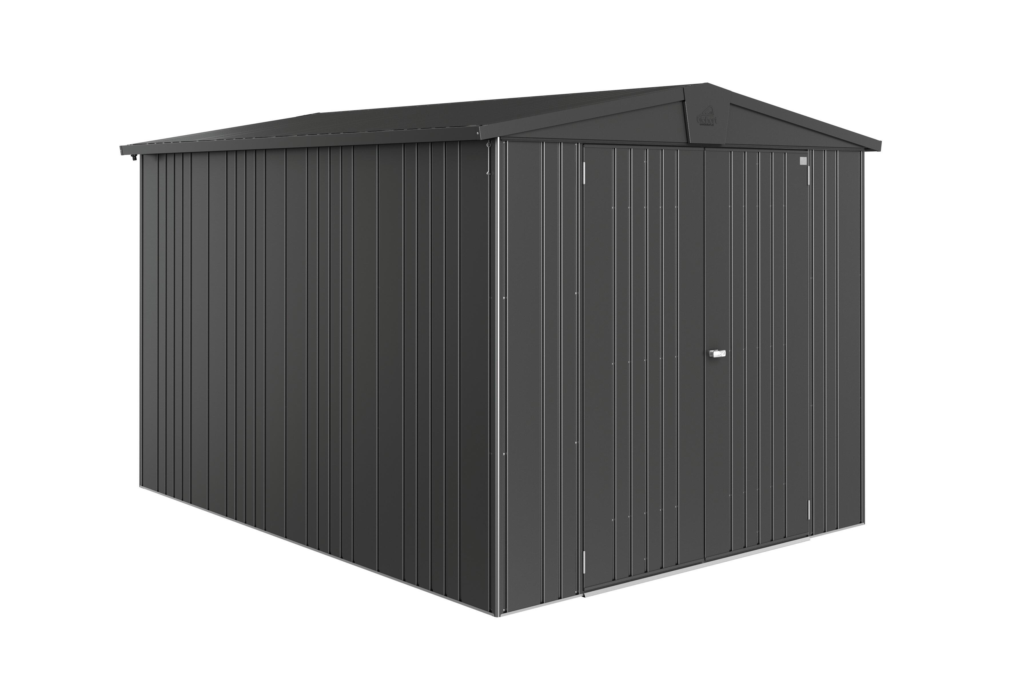 caseta de metal europa 6 de 244x209x228 cm y 732 m2 con 05 mm espesor y doble puerta abatible biohort