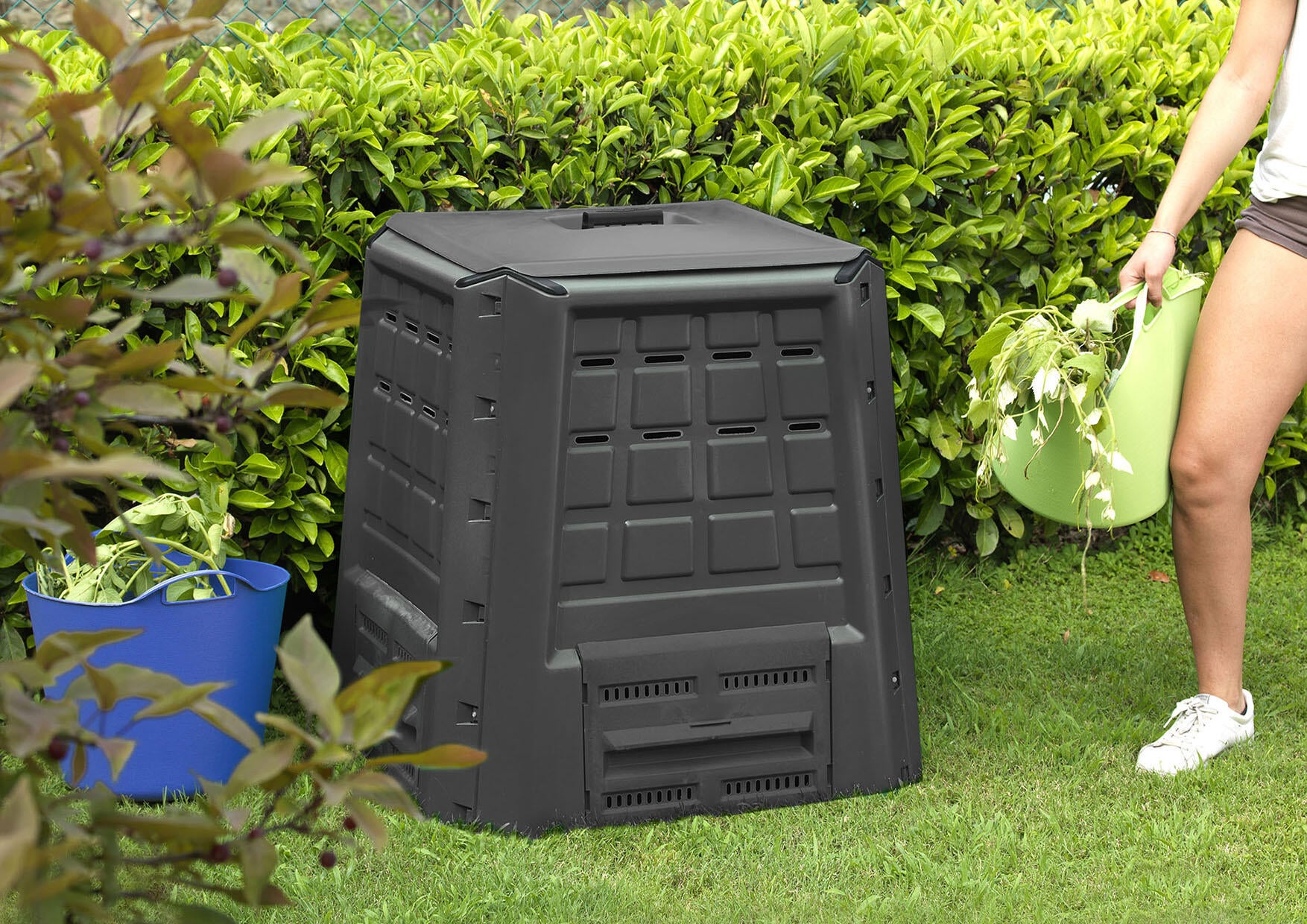 Compostador para exterior de polipropileno de 380 litros - 4