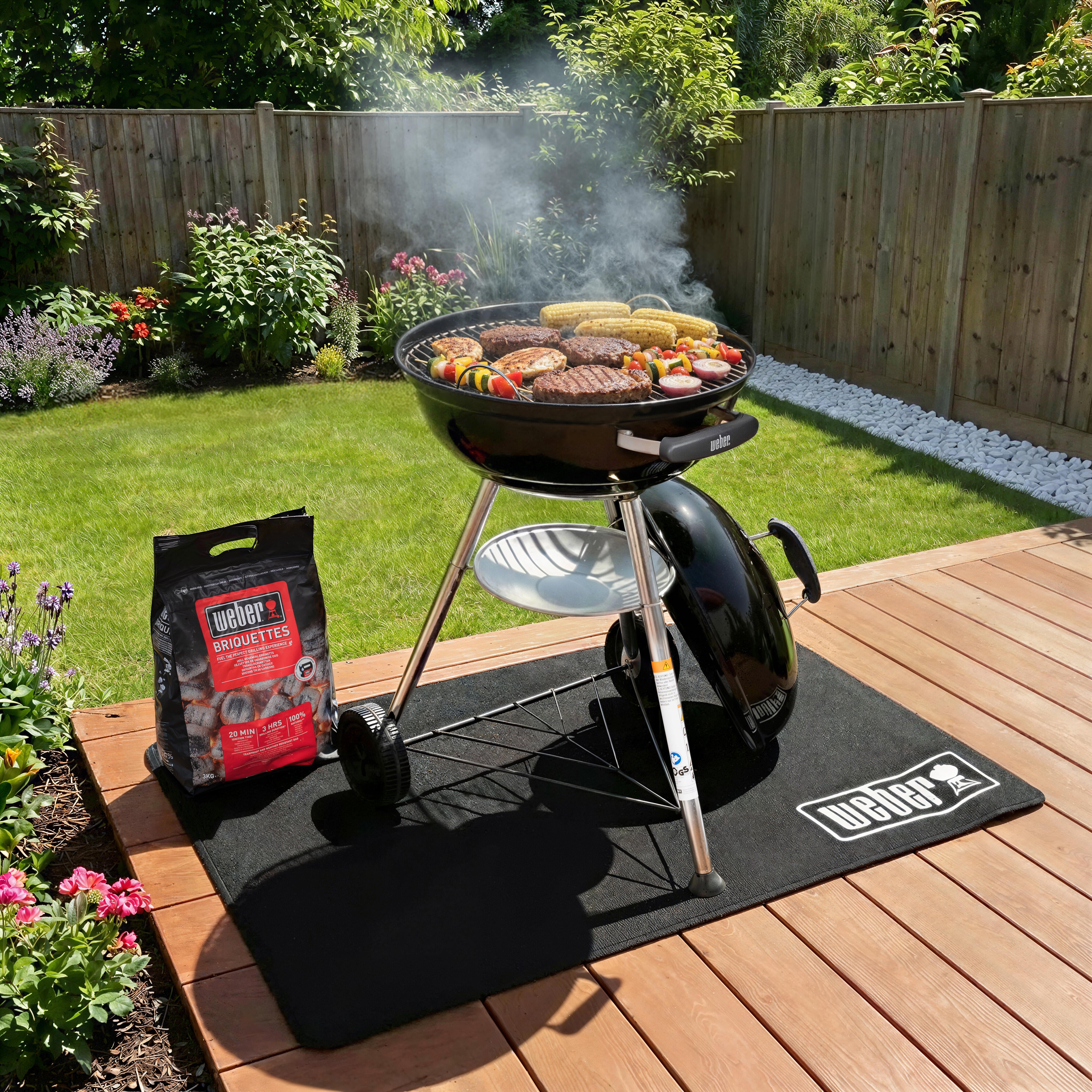 Barbecue a carvão Weber Compact Kettle ⌀47 cm + briquetes carvão 3 kg - 4