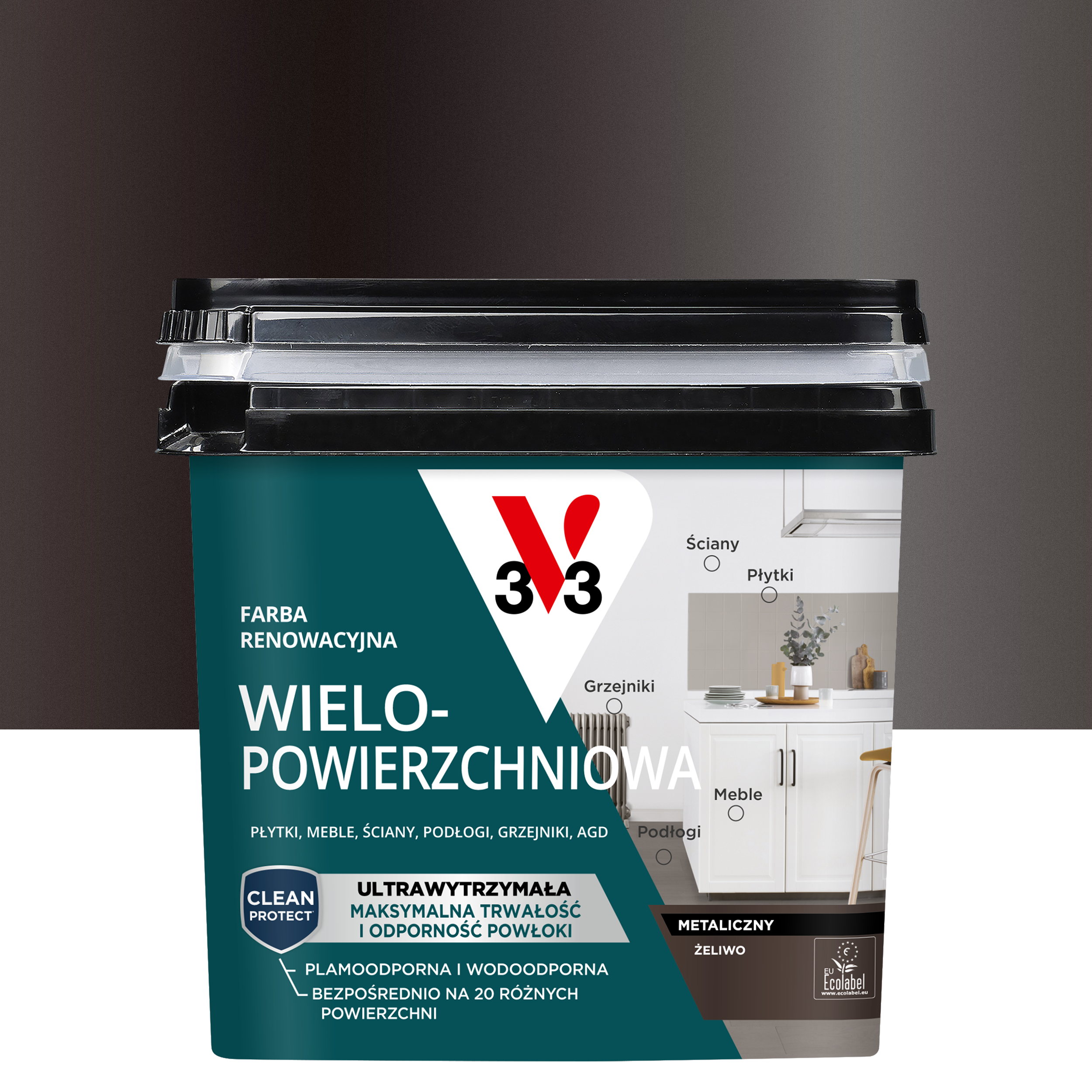 Farba renowacyjna Wielopowierzchniowa 0.75 l Żeliwo Satynowy V33