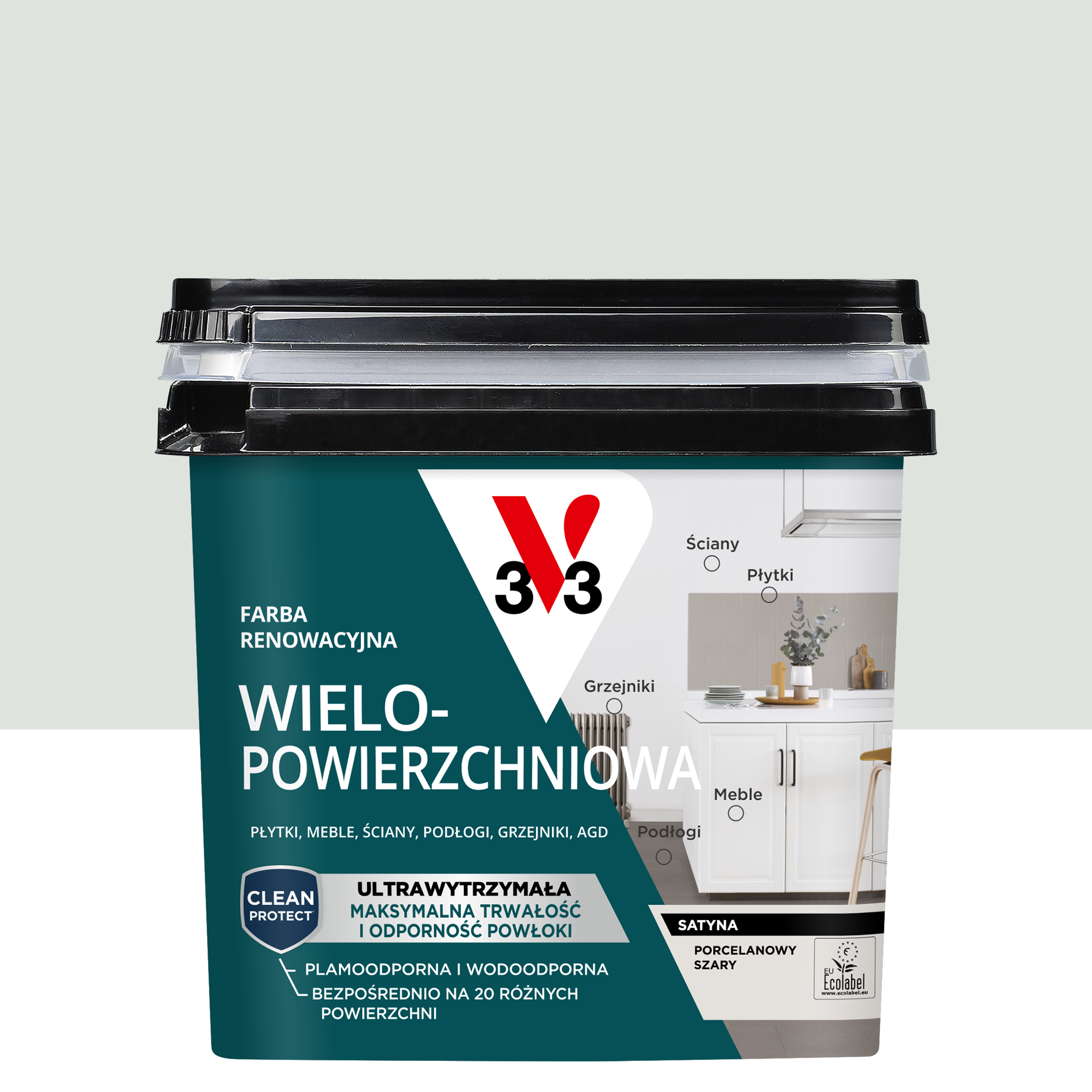 Farba renowacyjna Wielopowierzchniowa 0.75 l Porcelanowy szary Satynowy V33