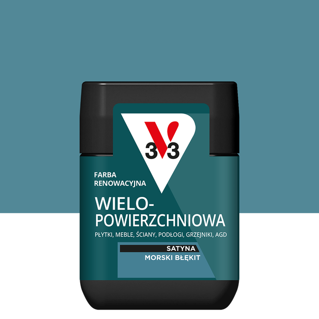 Tester farby renowacyjnej Wielopowierzchniowa 75 ml Morski błękit Satynowy V33