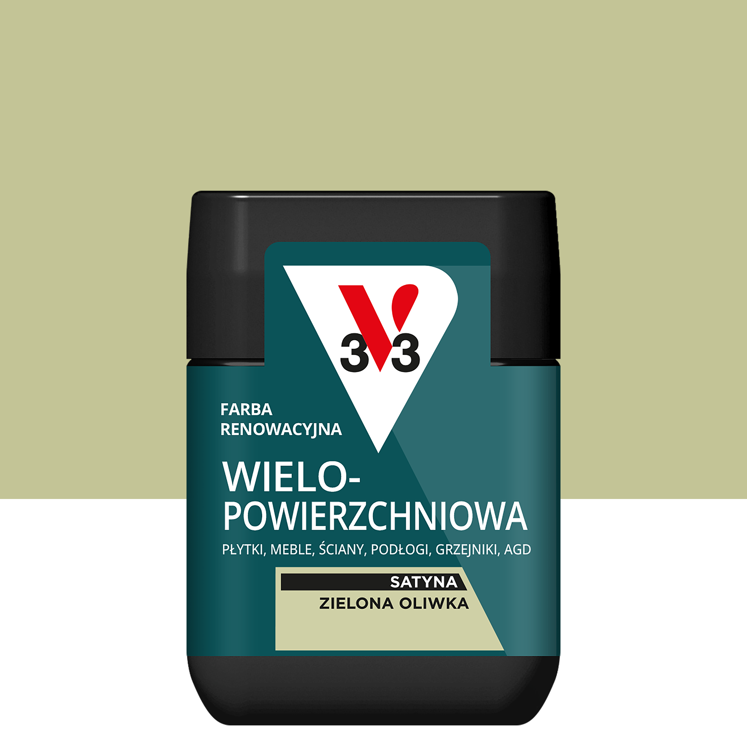 Tester farby renowacyjnej Wielopowierzchniowa 75 ml Zielona oliwka Satynowy V33