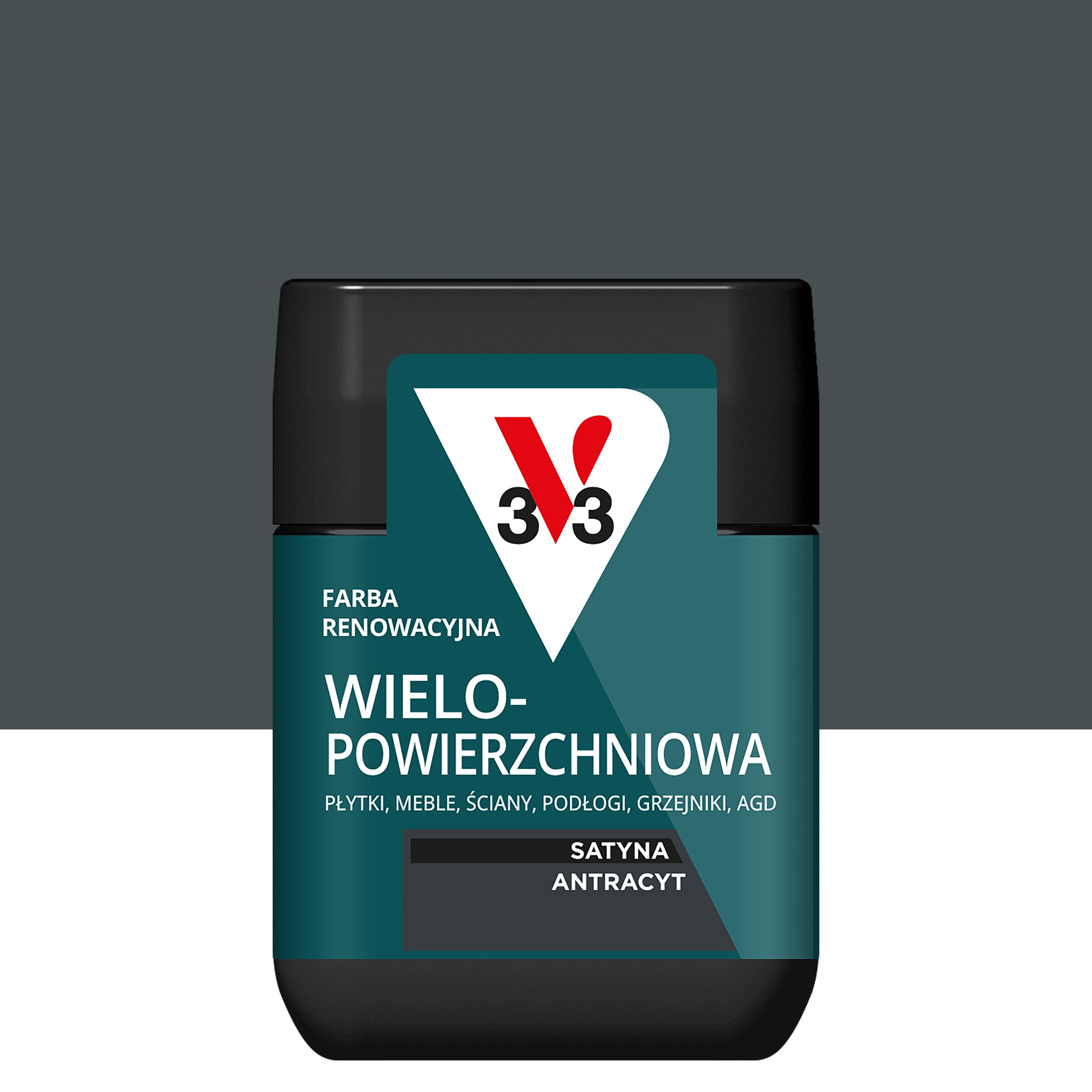 Tester farby renowacyjnej Wielopowierzchniowa 75 ml Antracyt Satynowy V33