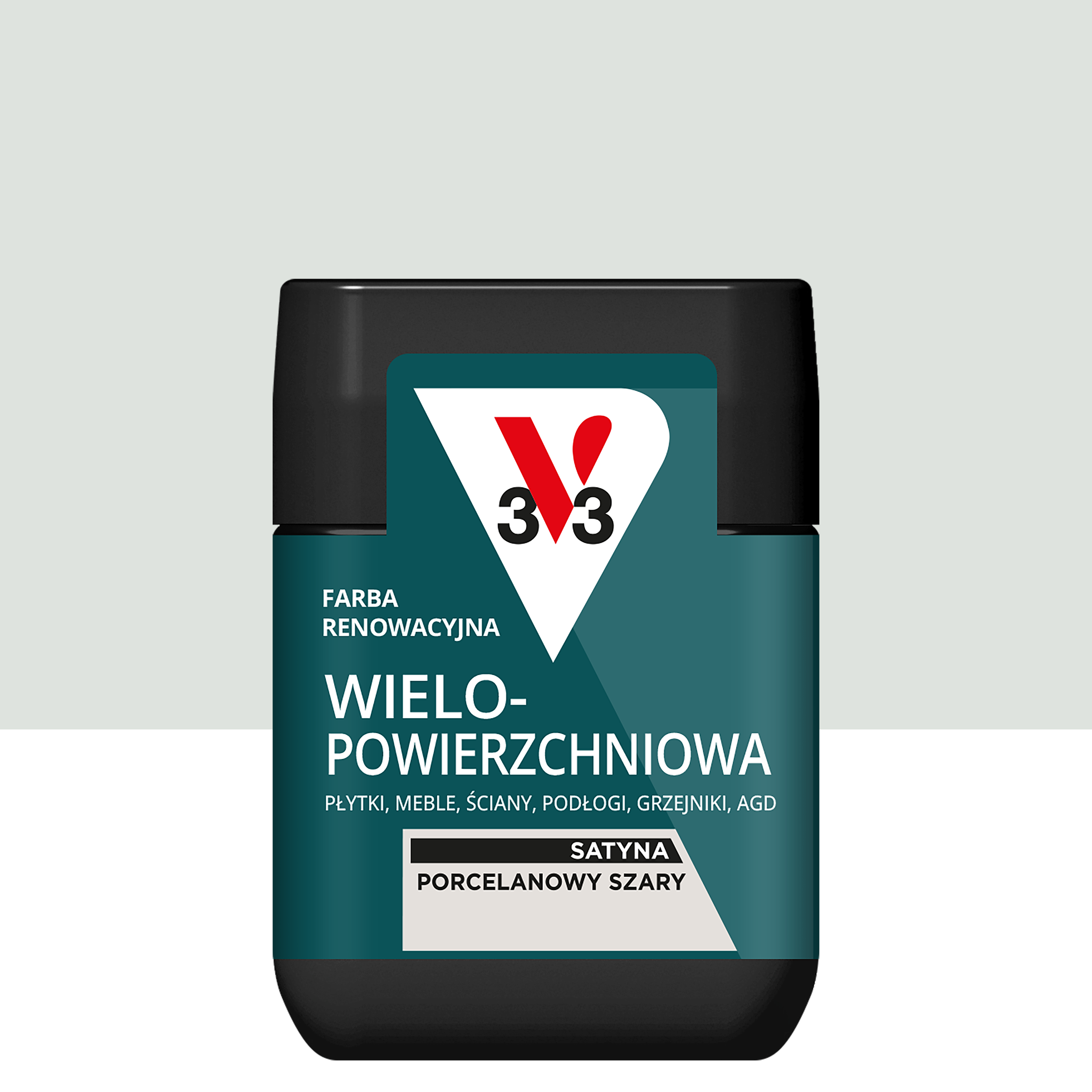 Tester farby renowacyjnej Wielopowierzchniowa 75 ml Porcelanowy szary Satynowy V33