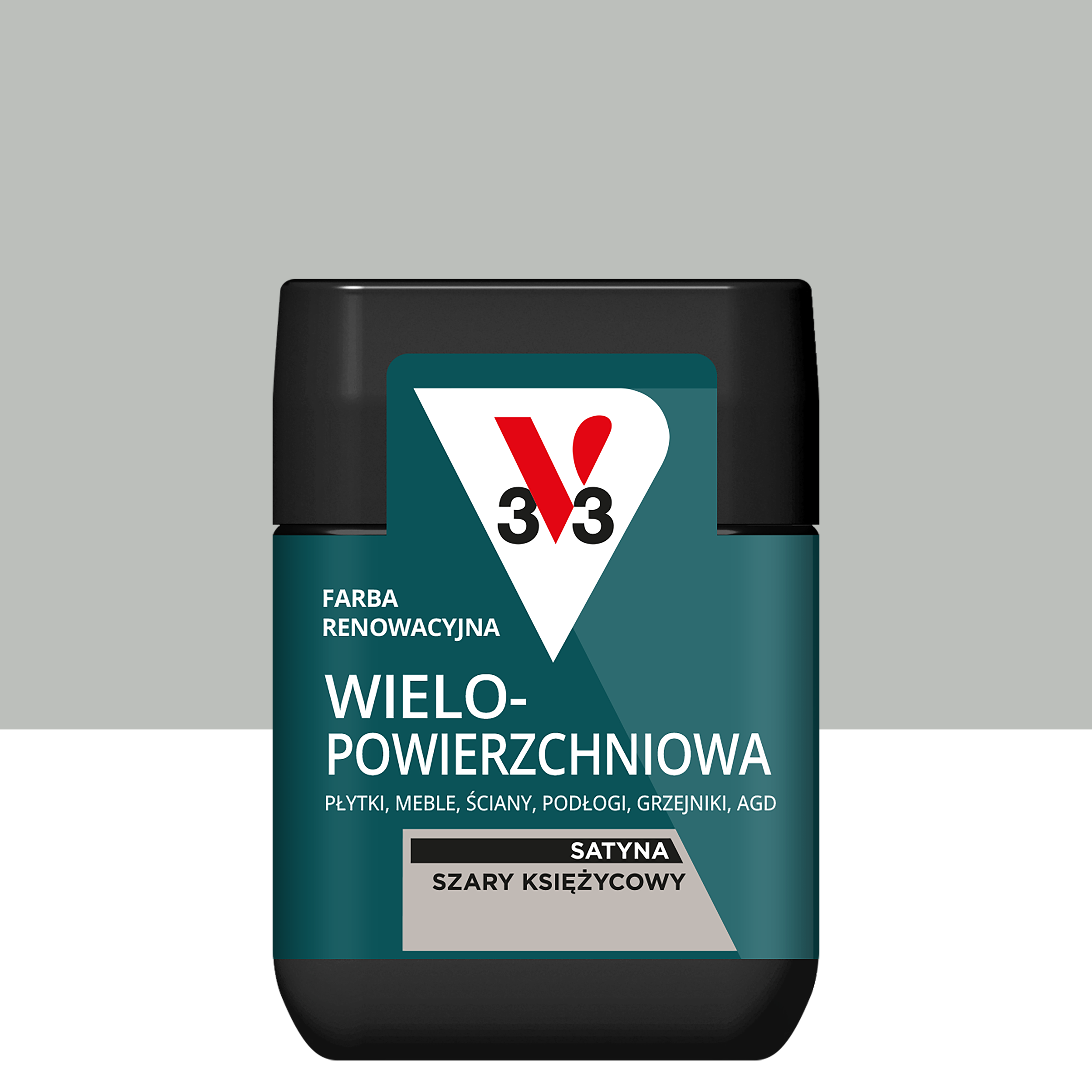 Tester farby renowacyjnej Wielopowierzchniowa 75 ml Szary księżycowy Satynowy V33