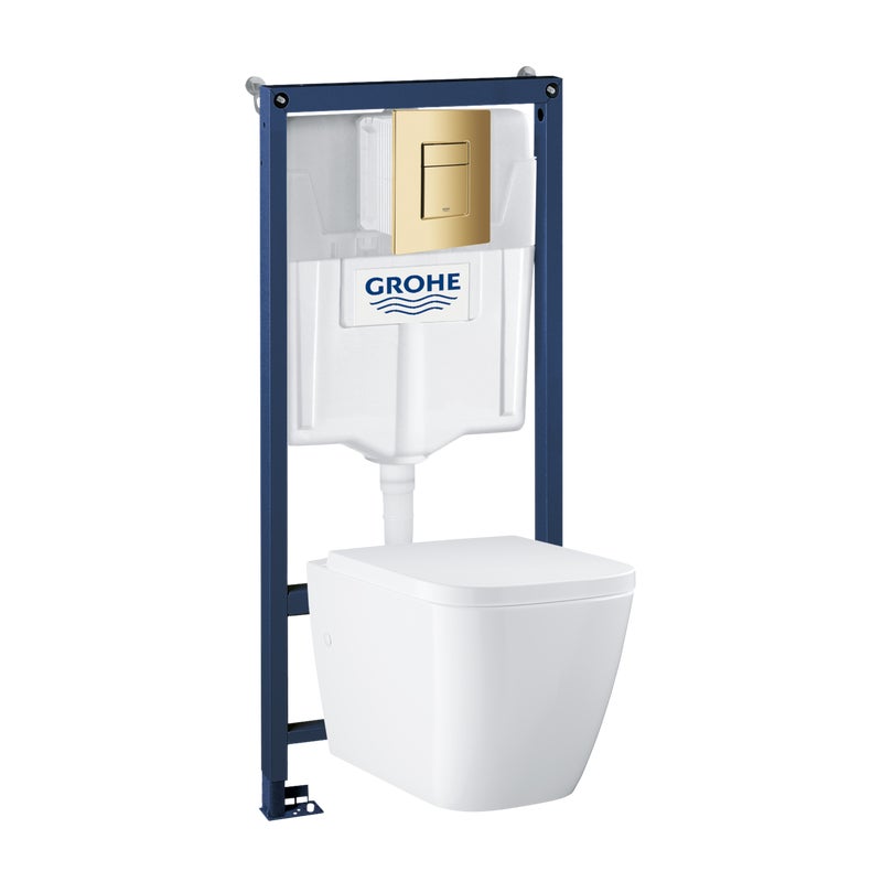 Zestaw podtynkowy Clova stelaż miska WC przycisk złoty Grohe