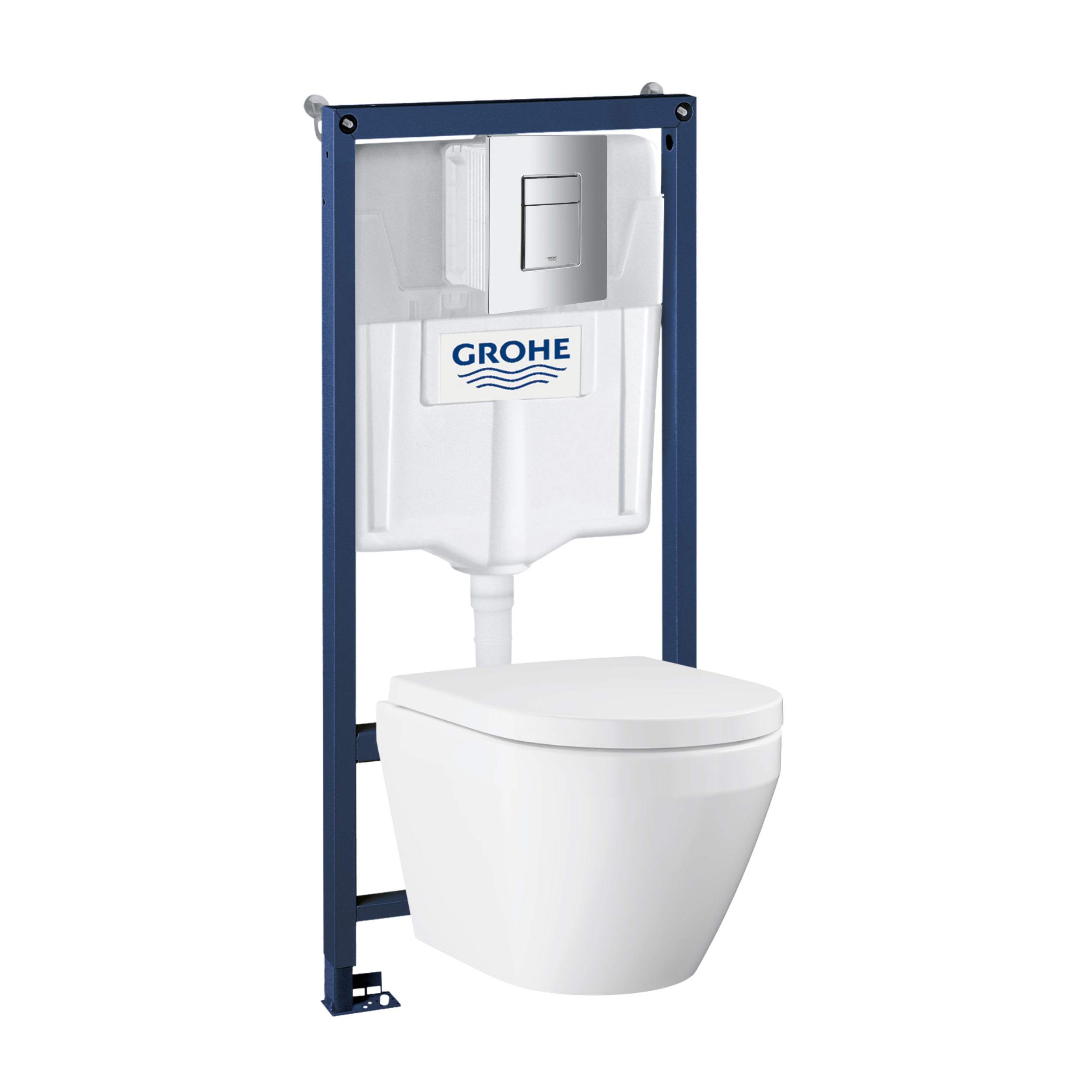 Zestaw podtynkowy Euro stelaż miska WC przycisk chrom Grohe