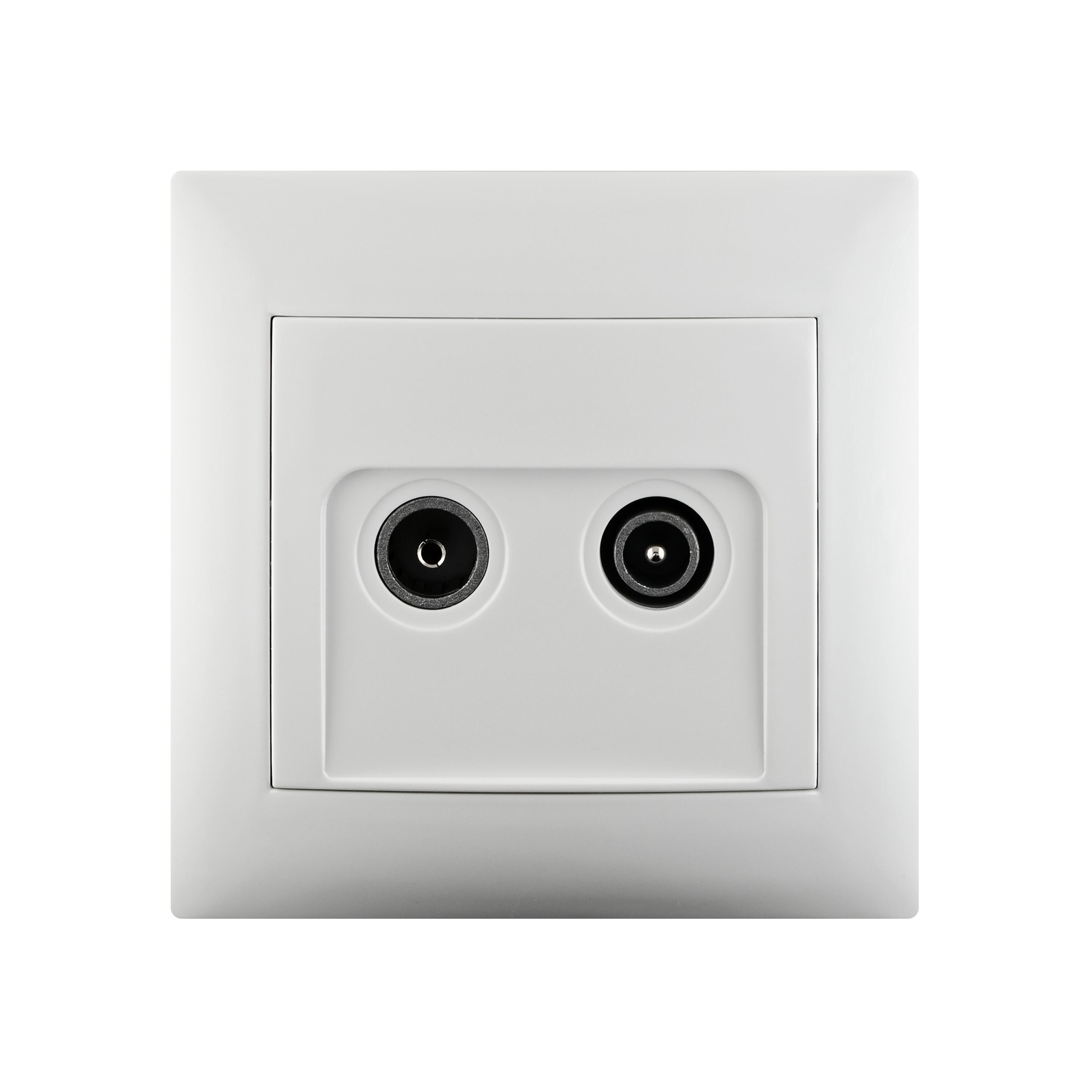 Toma tv intermedia monoblock lika color blanco